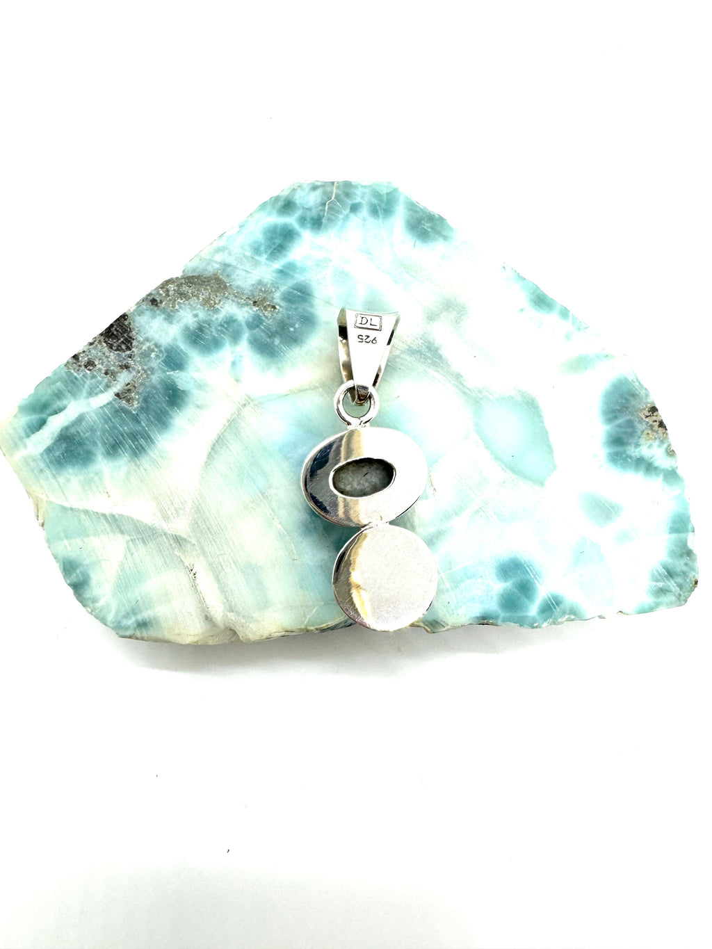 Larmar and topaz pendant