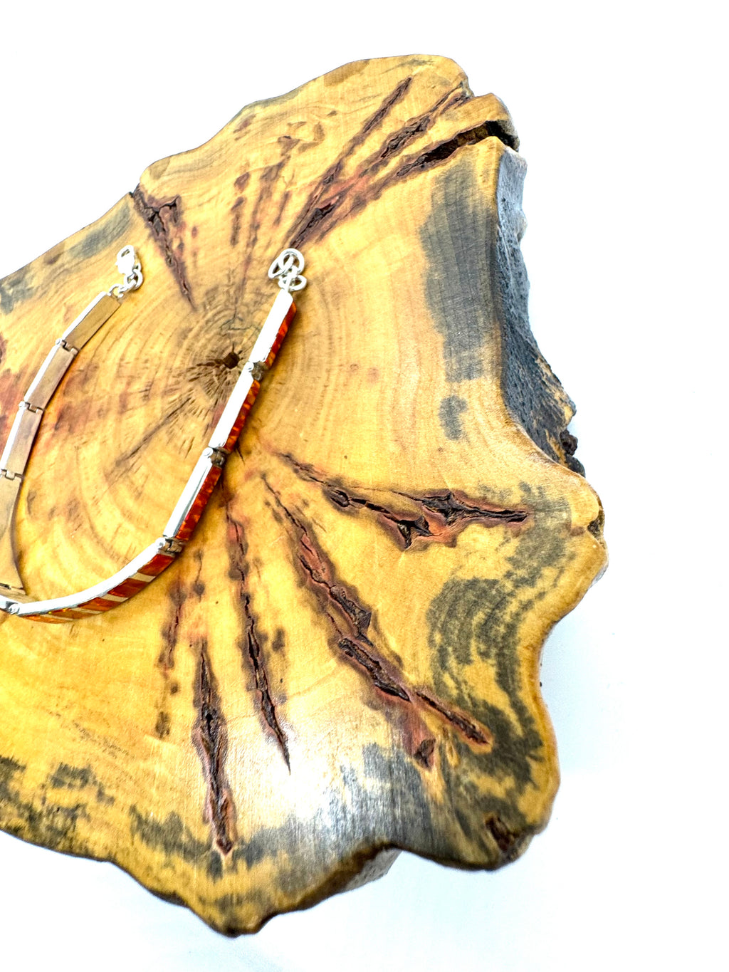 Orange fire opal bracelet