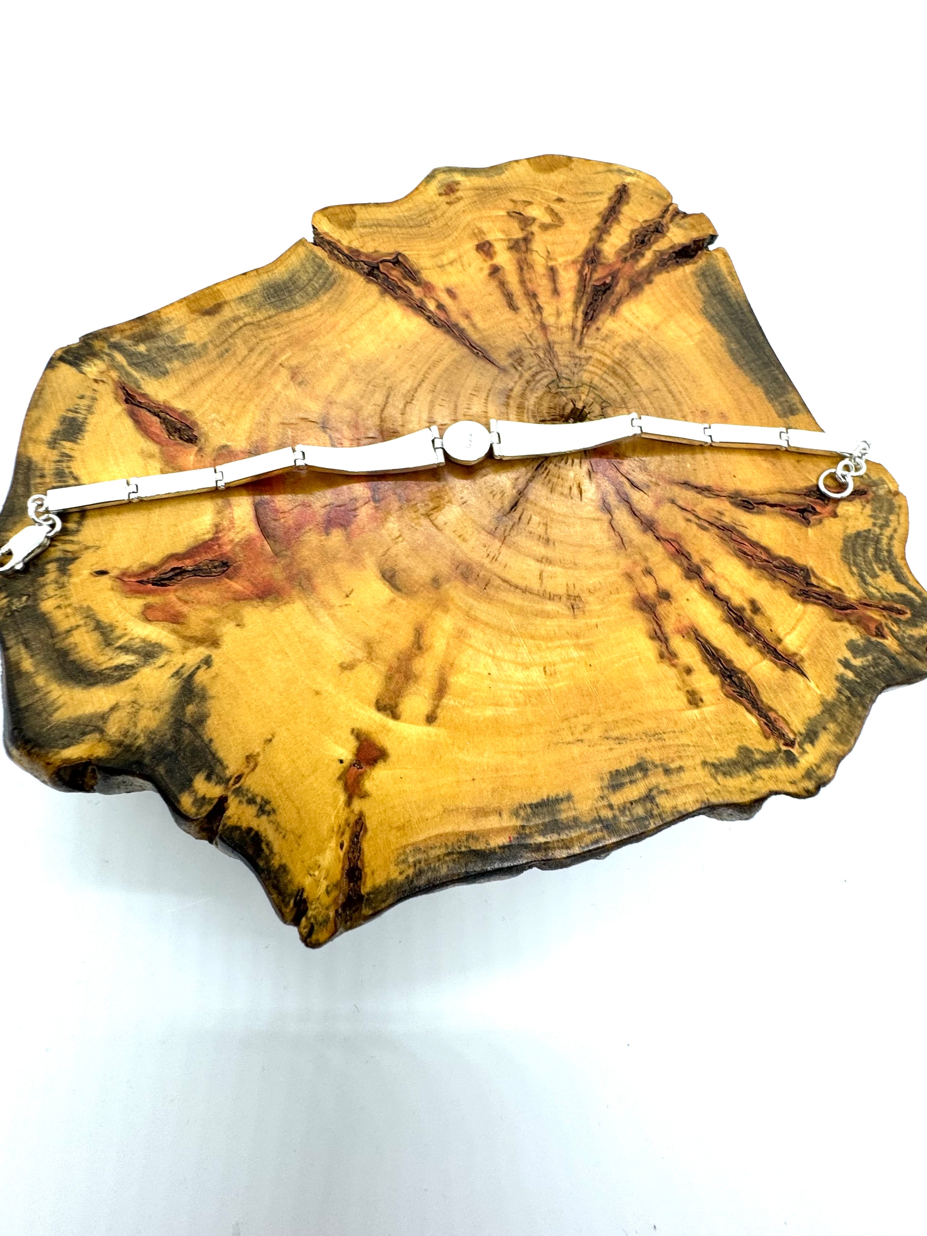 Orange fire opal bracelet