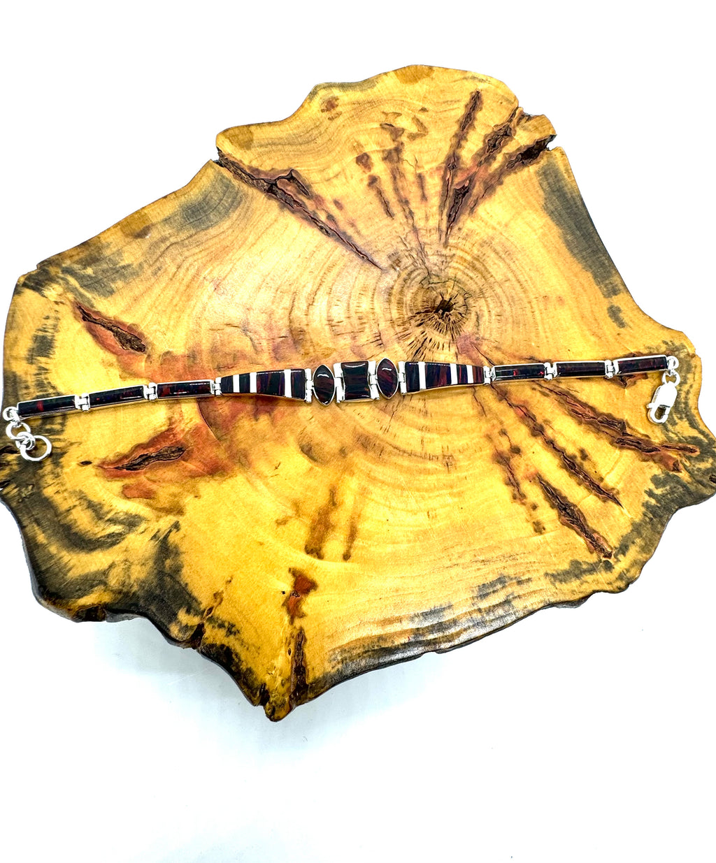 Black fire opal bracelet