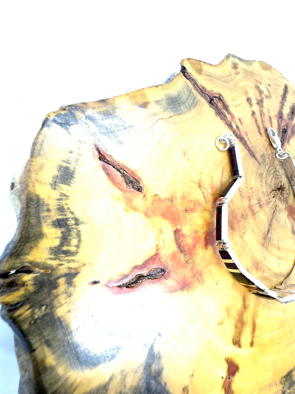 Black fire opal bracelet