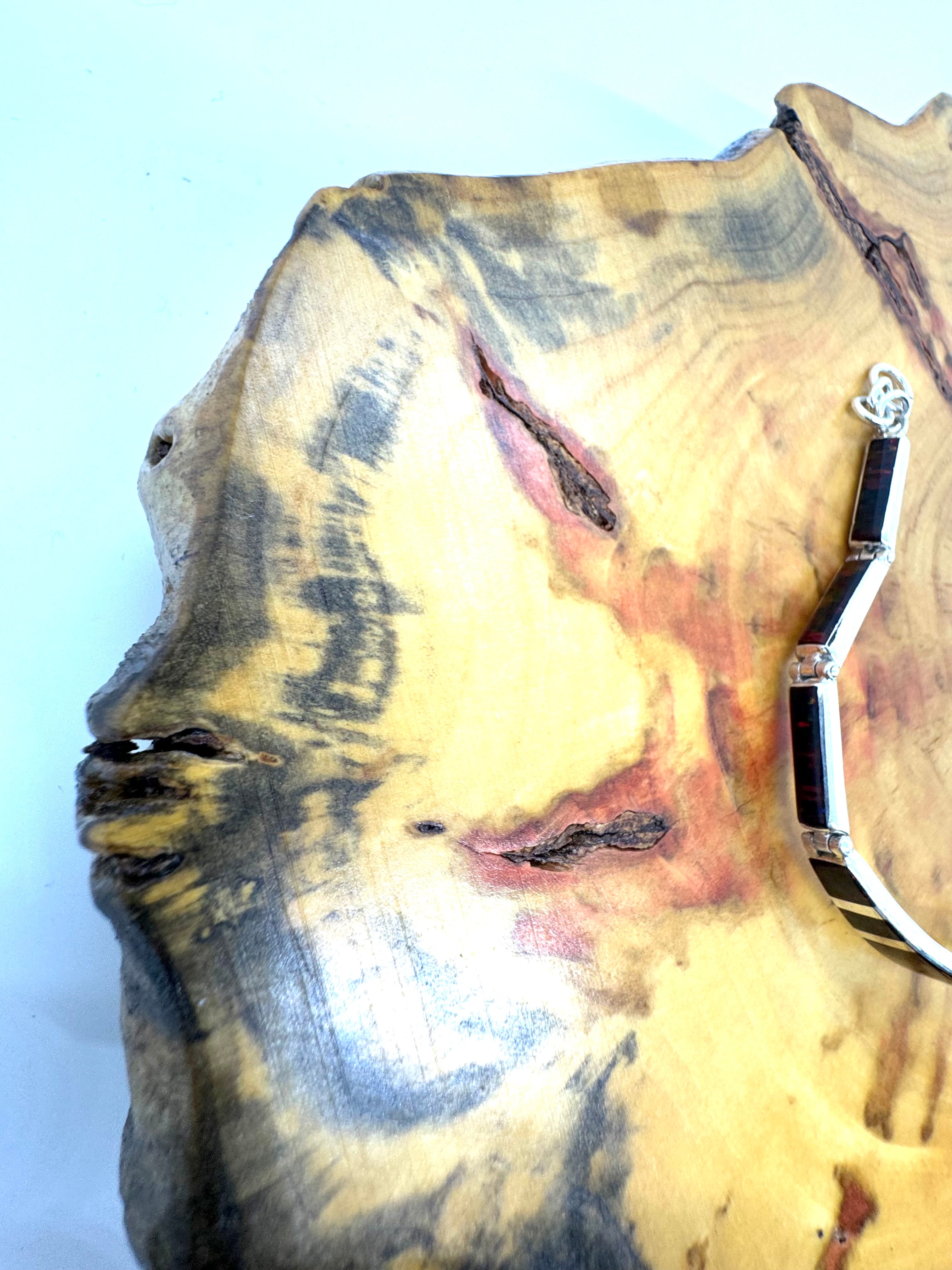 Black fire opal bracelet