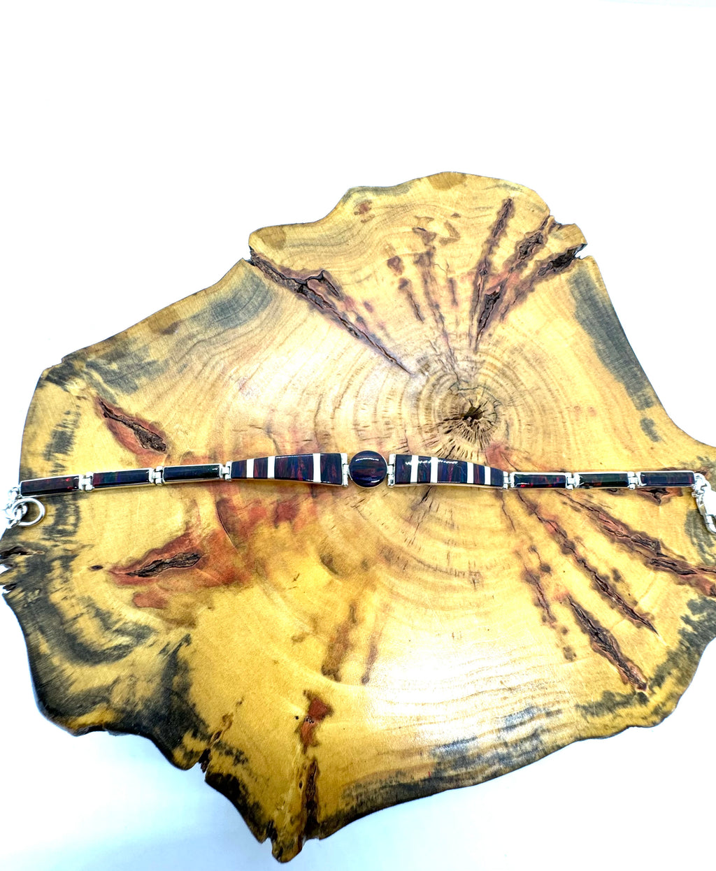 Black fire opal bracelet