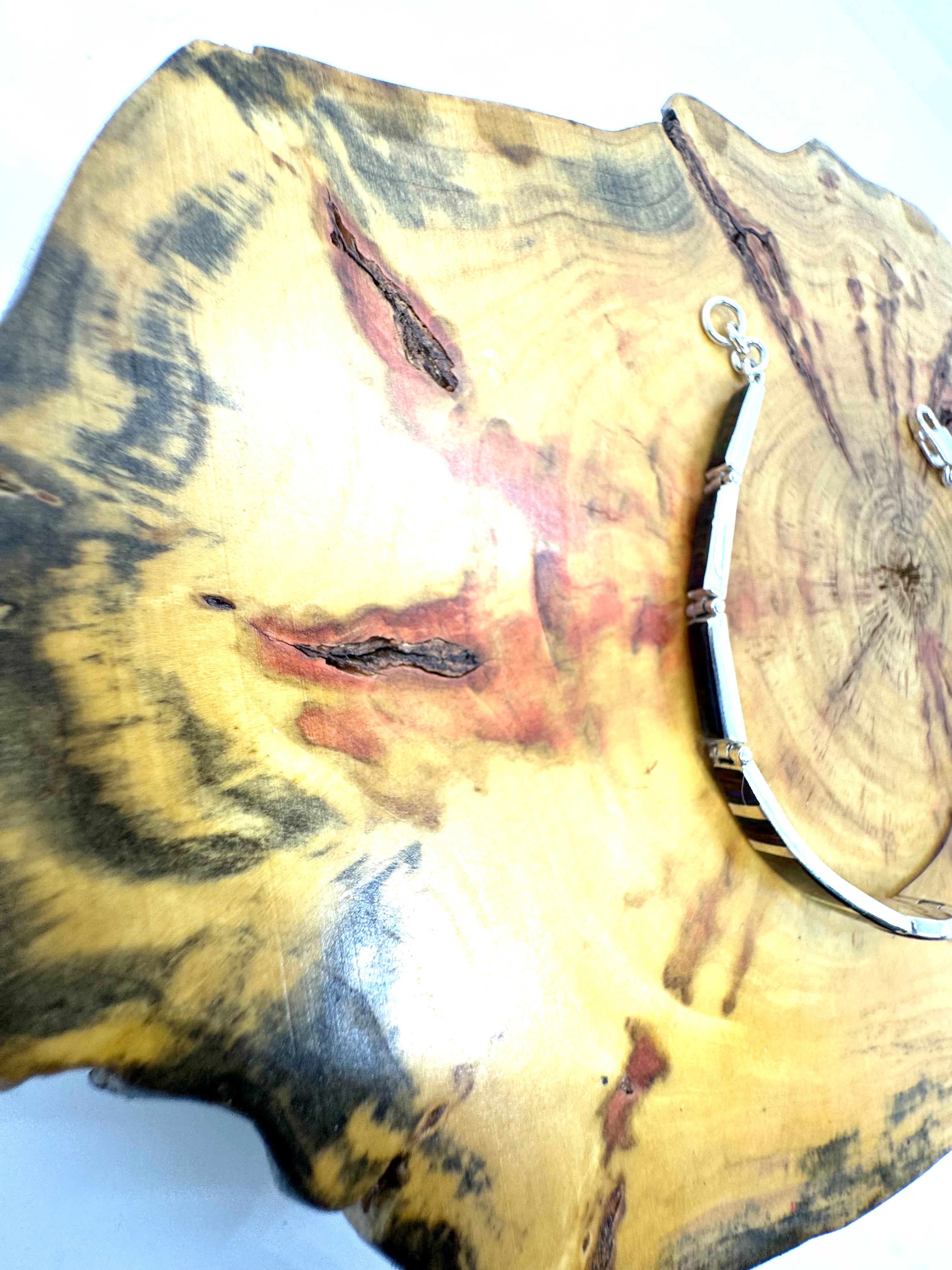 Black fire opal bracelet