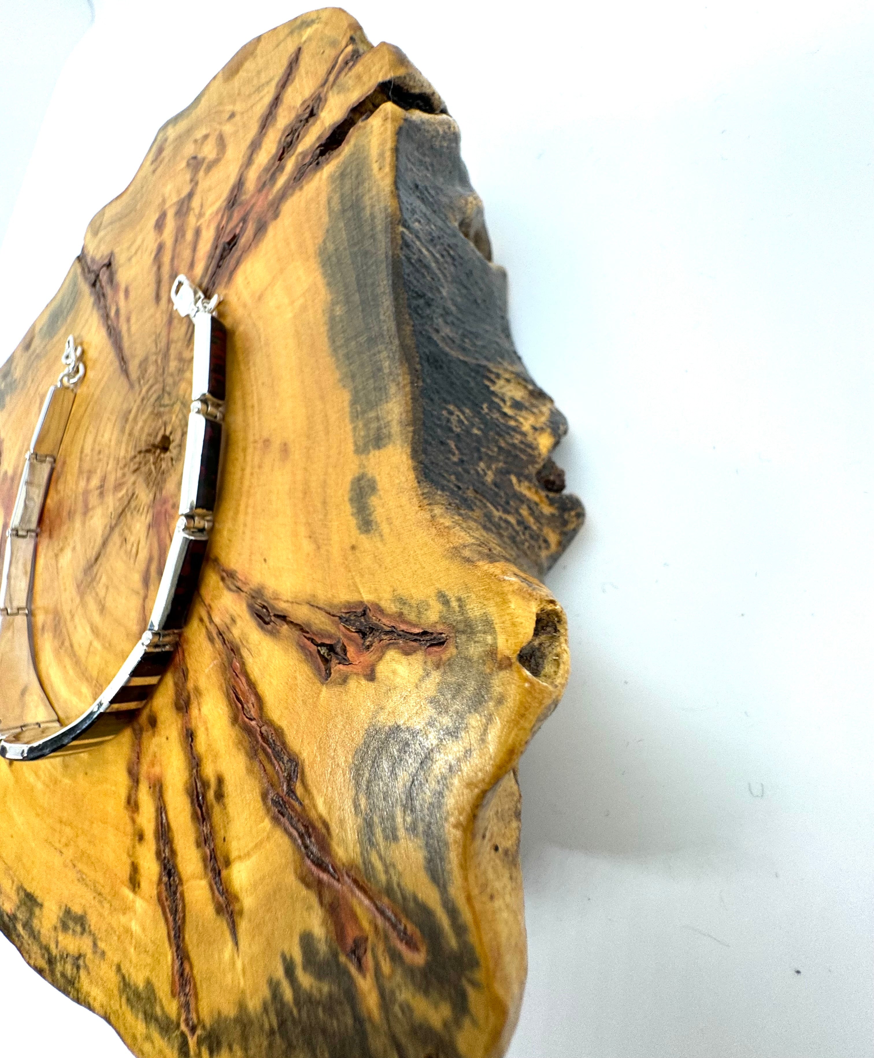 Black fire opal bracelet