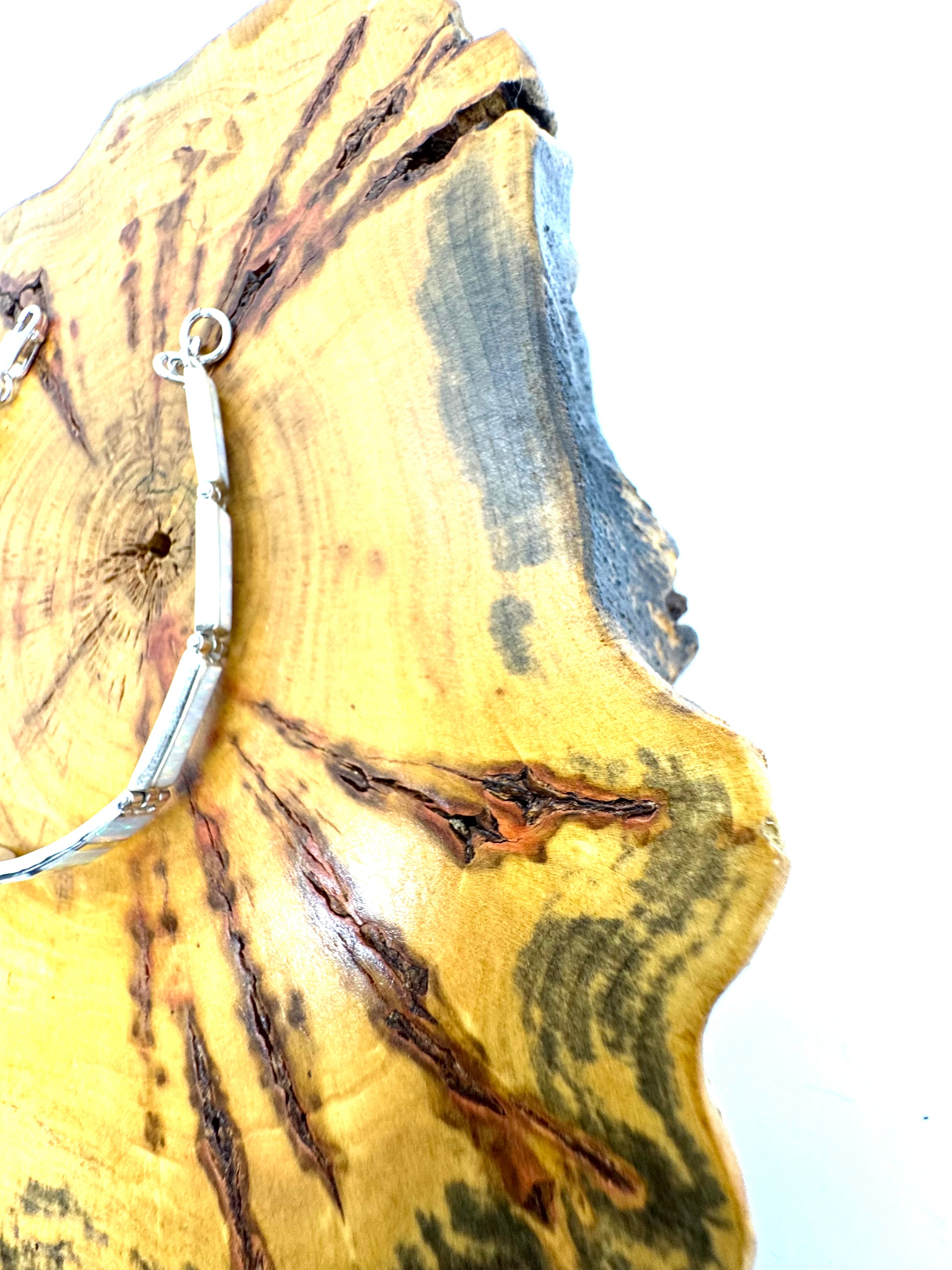 White fire opal bracelet