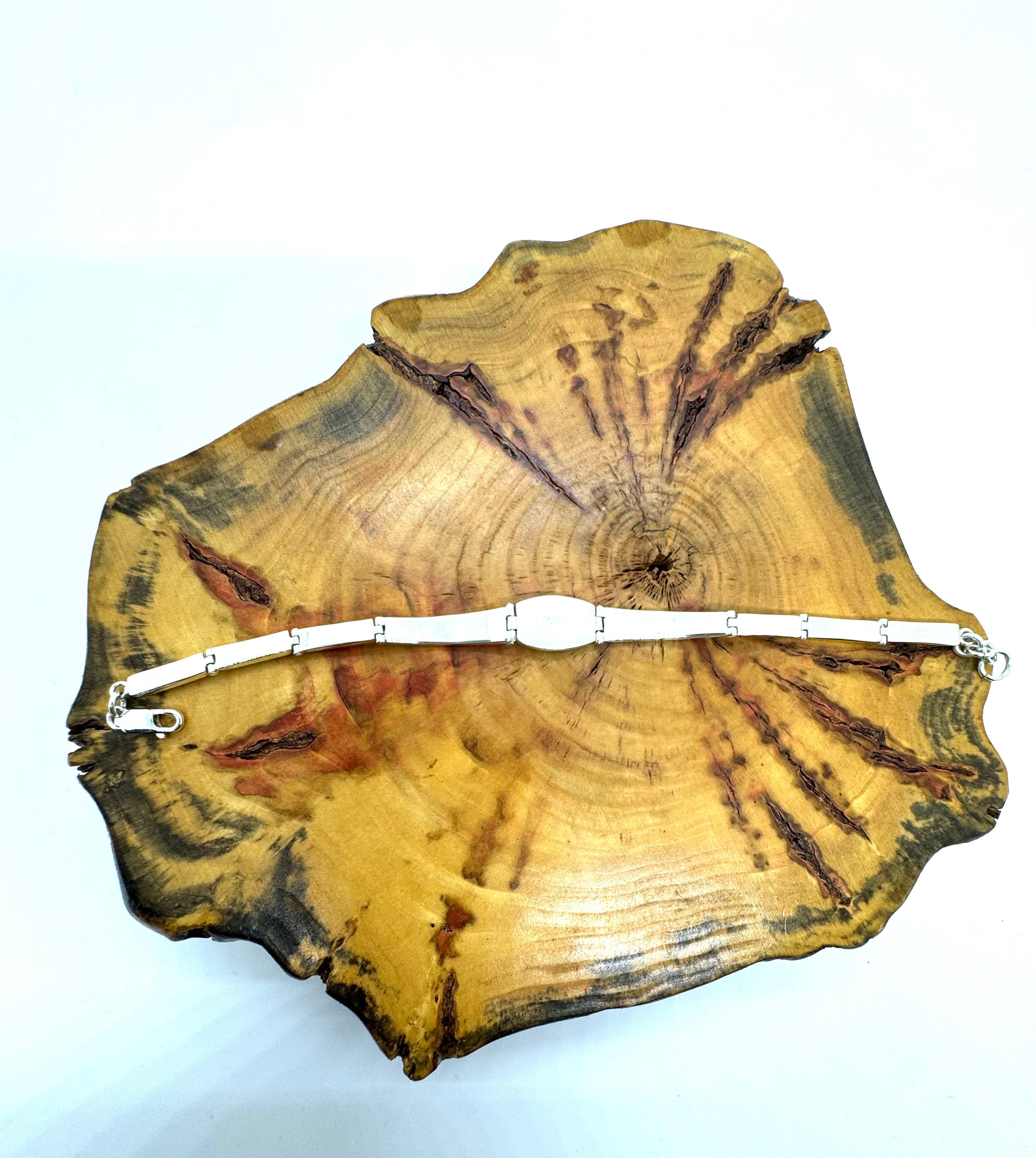 White fire opal bracelet