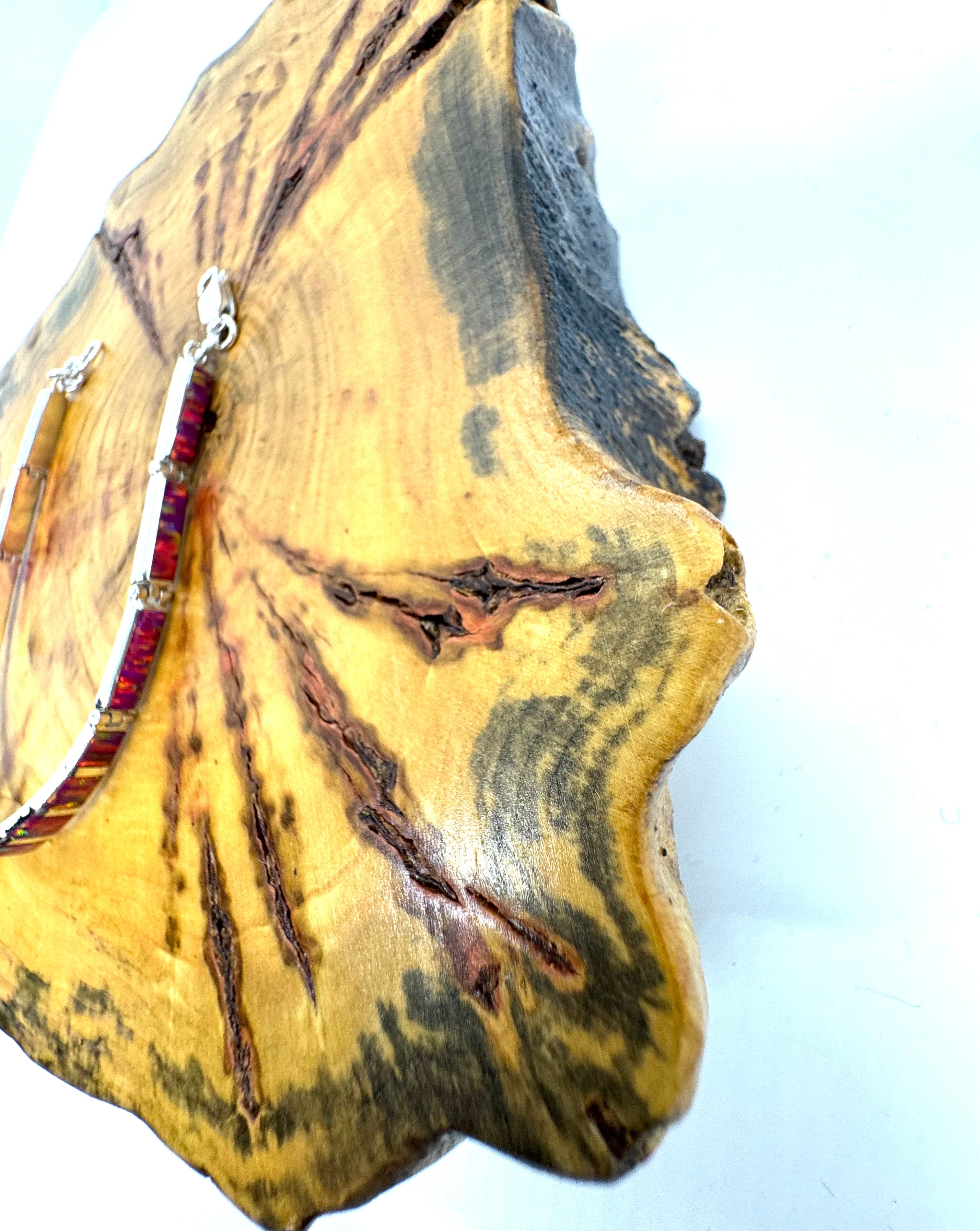 Pink fire opal bracelet