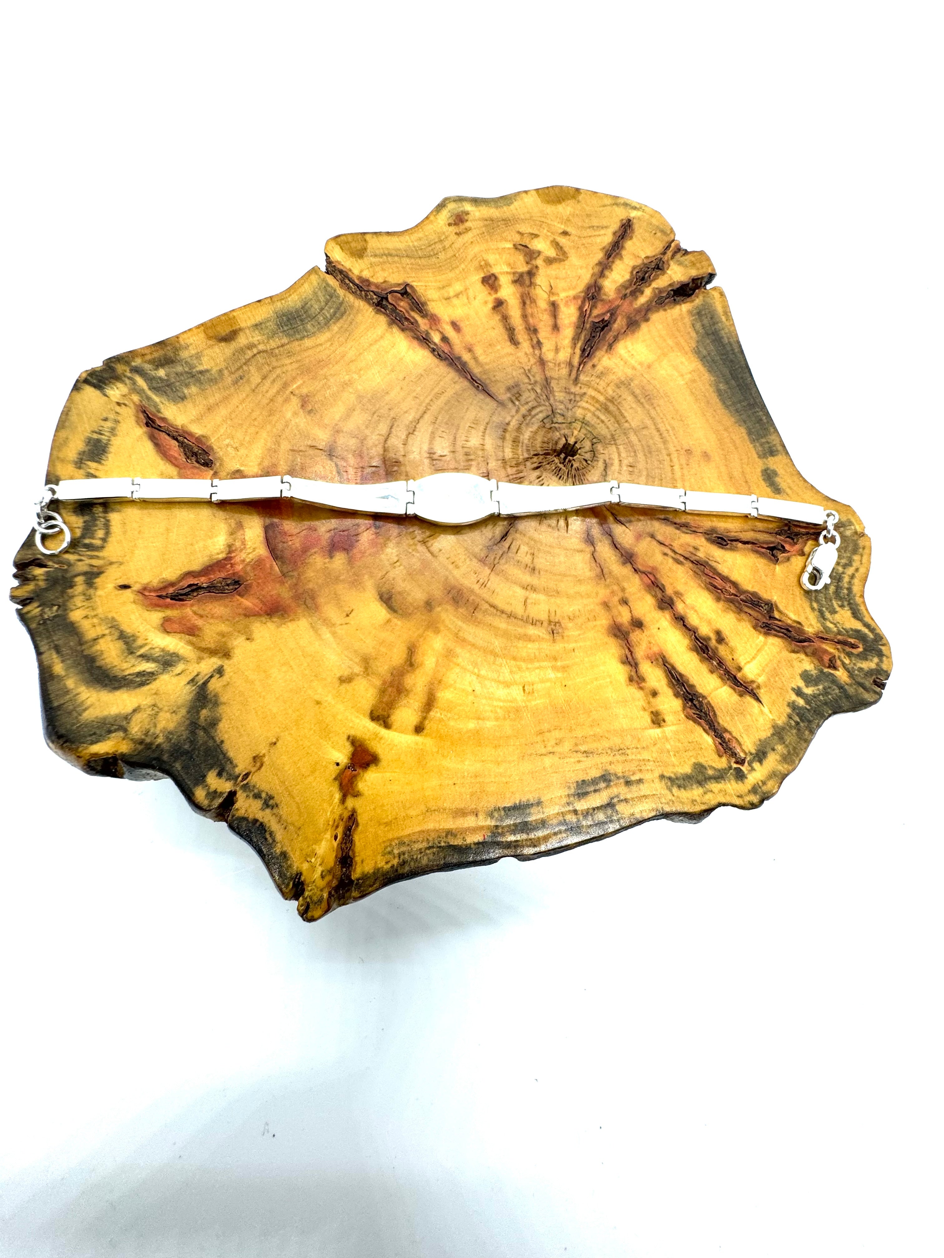 Pink fire opal bracelet