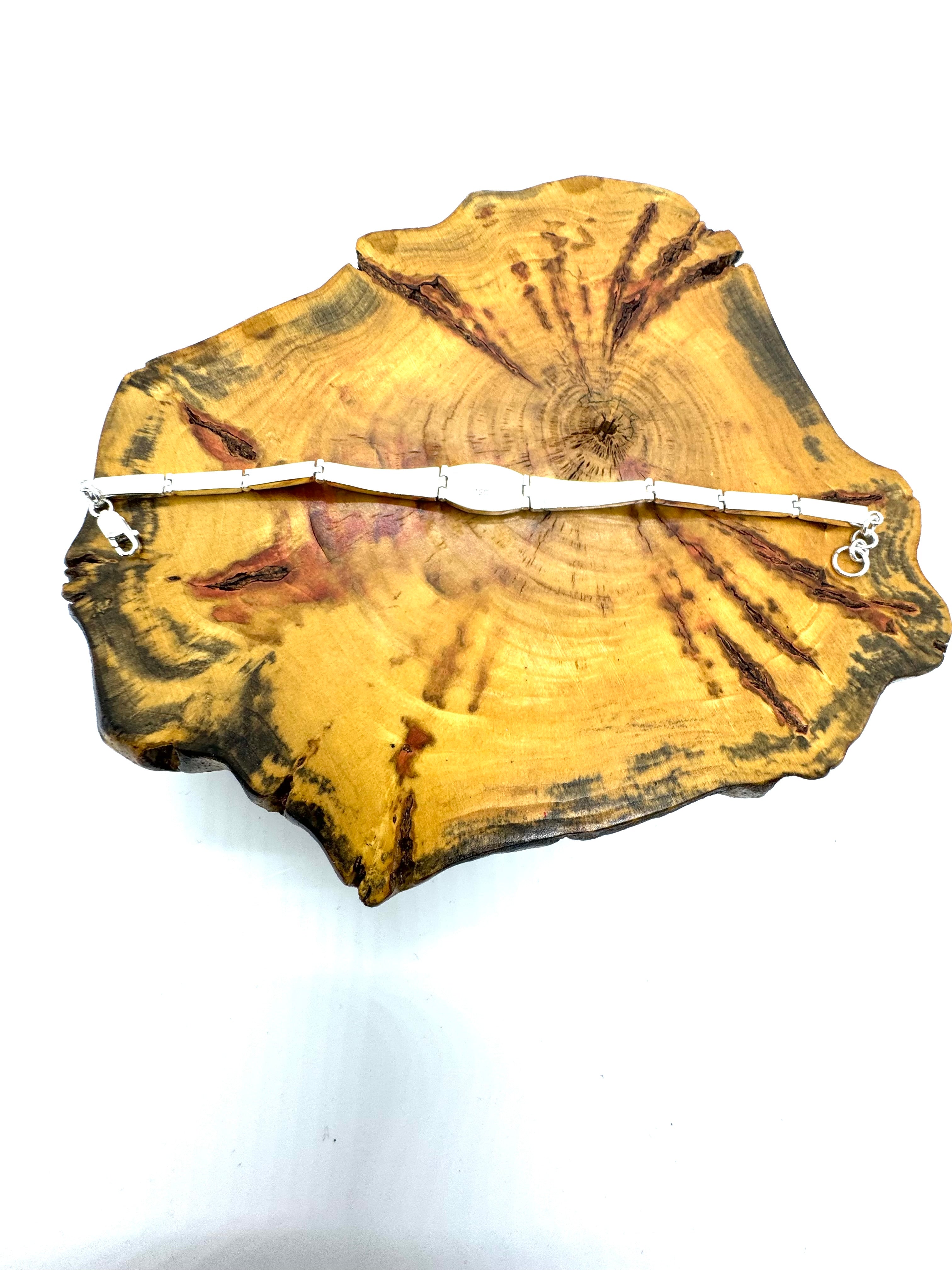 Green fire opal bracelet