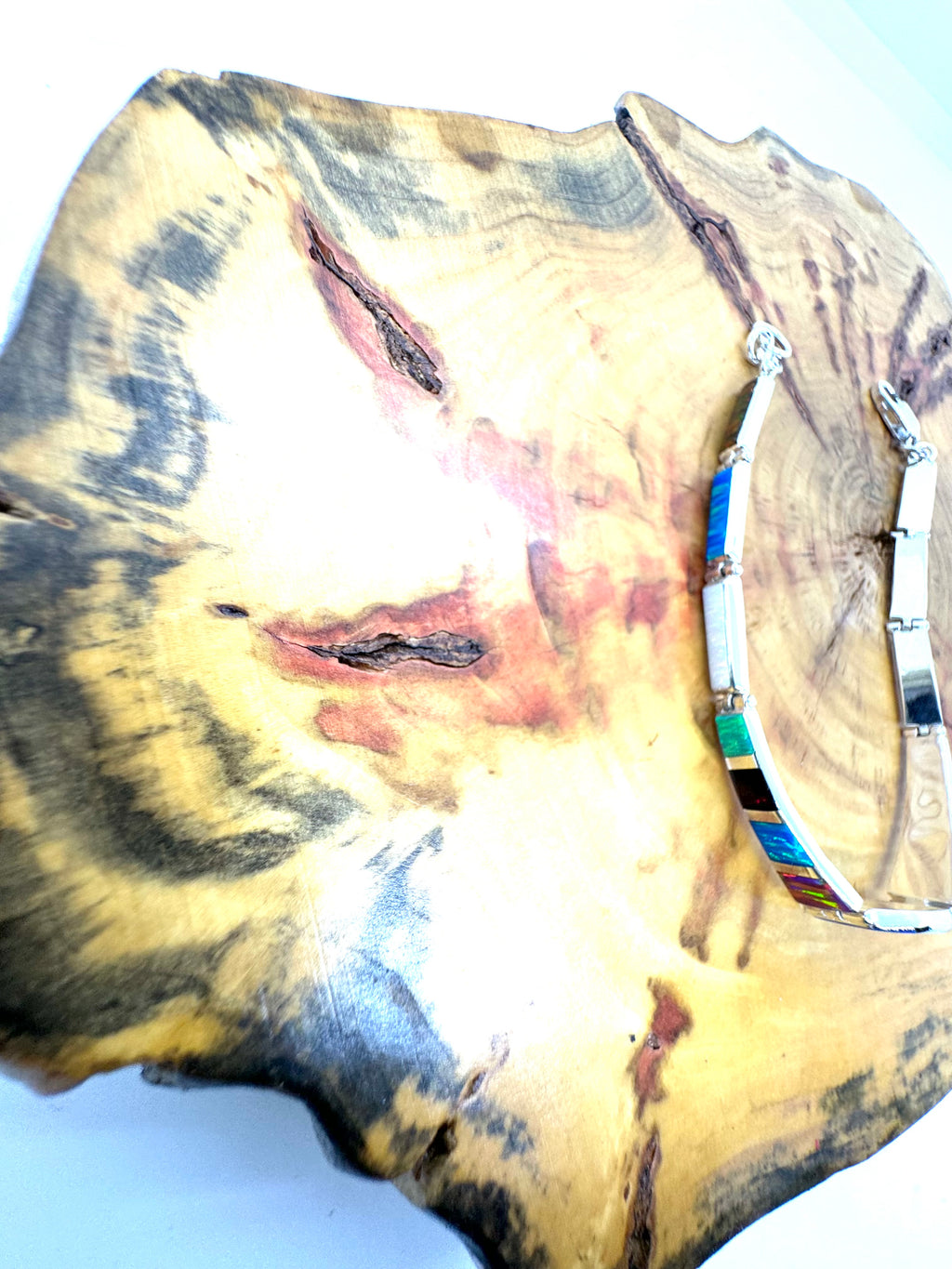 Multi-color fire opal bracelet