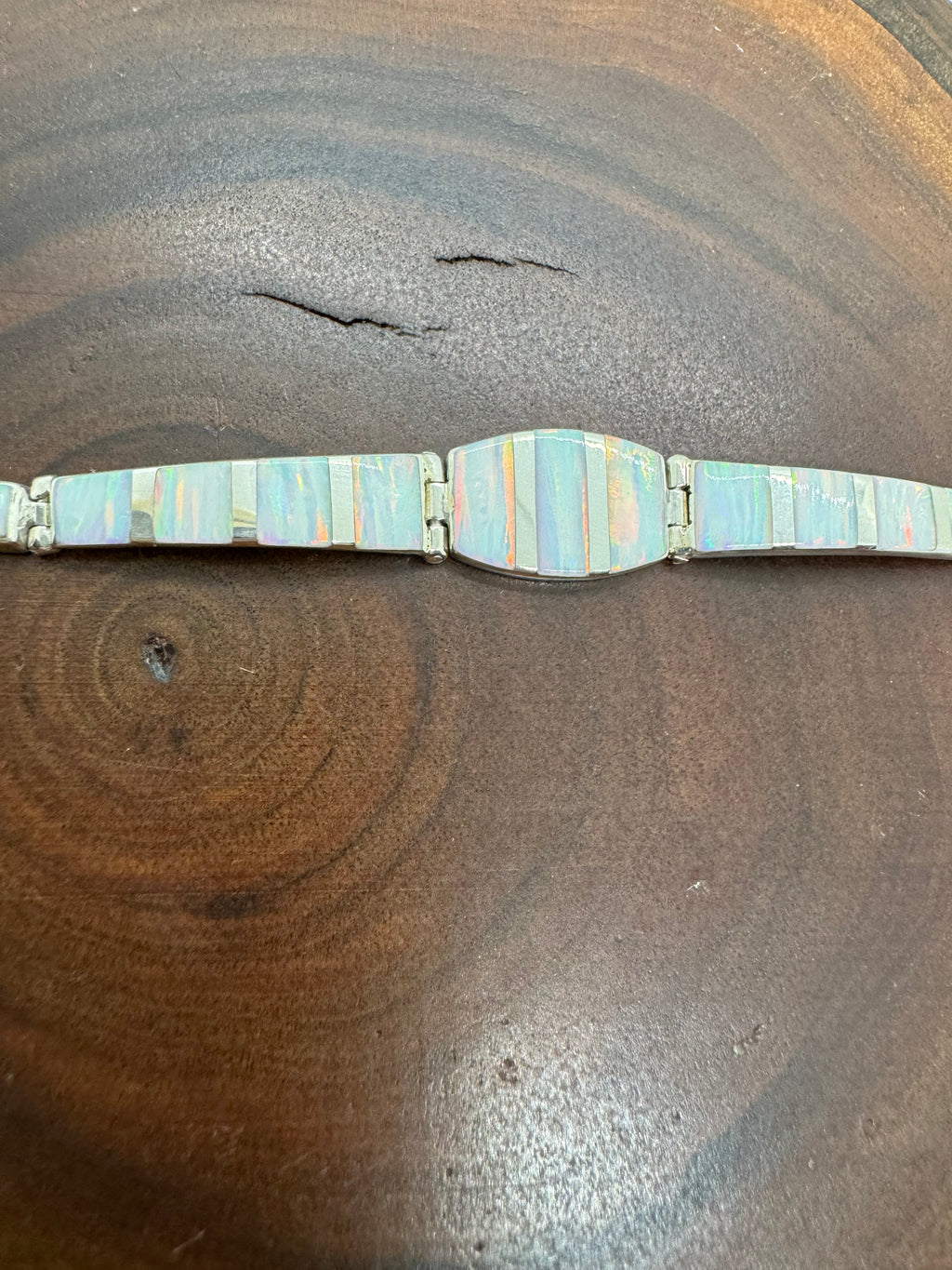 White fire opal bracelet