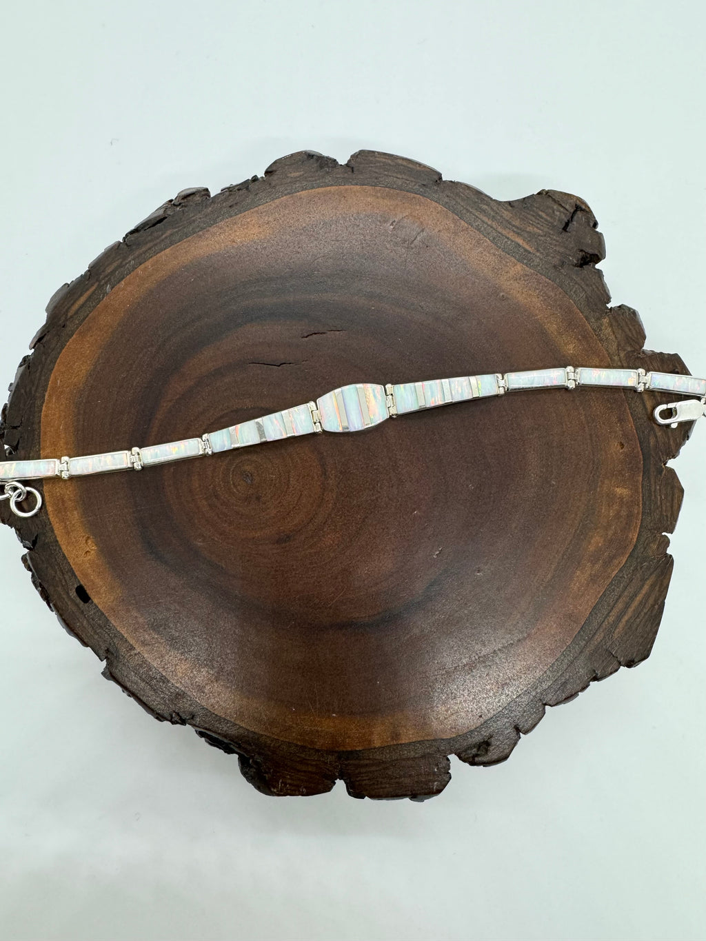 White fire opal bracelet