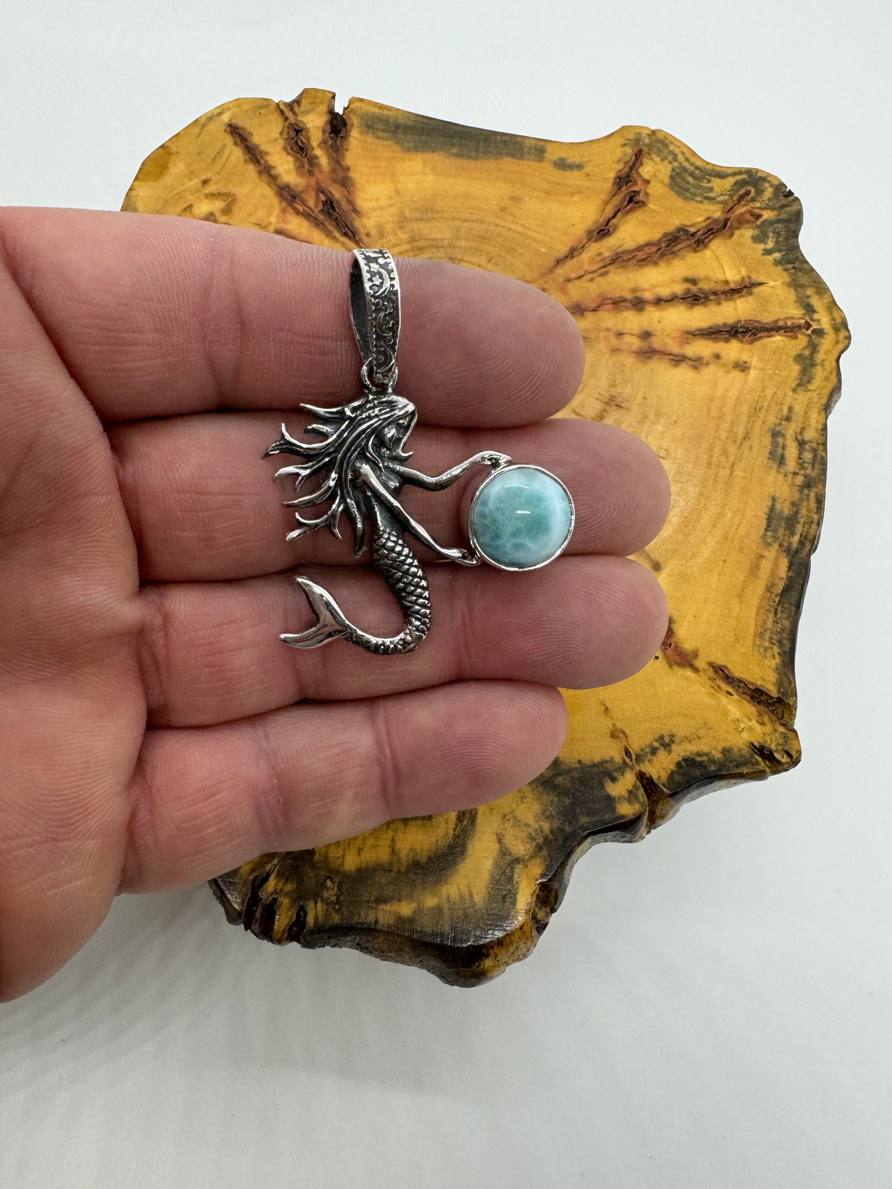 Mermaid Larimar pendant