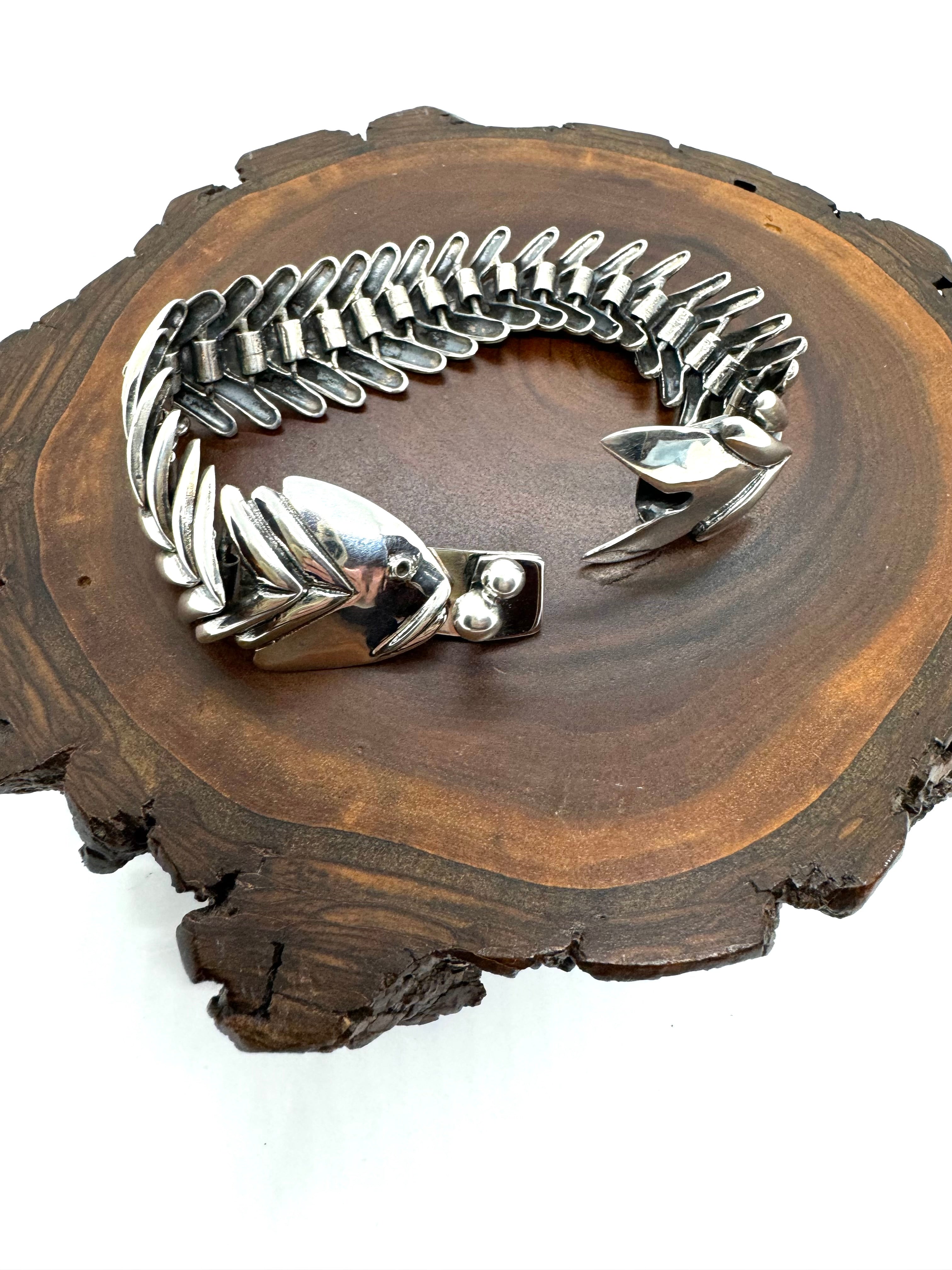 Oceans embrace fish bone bracelet