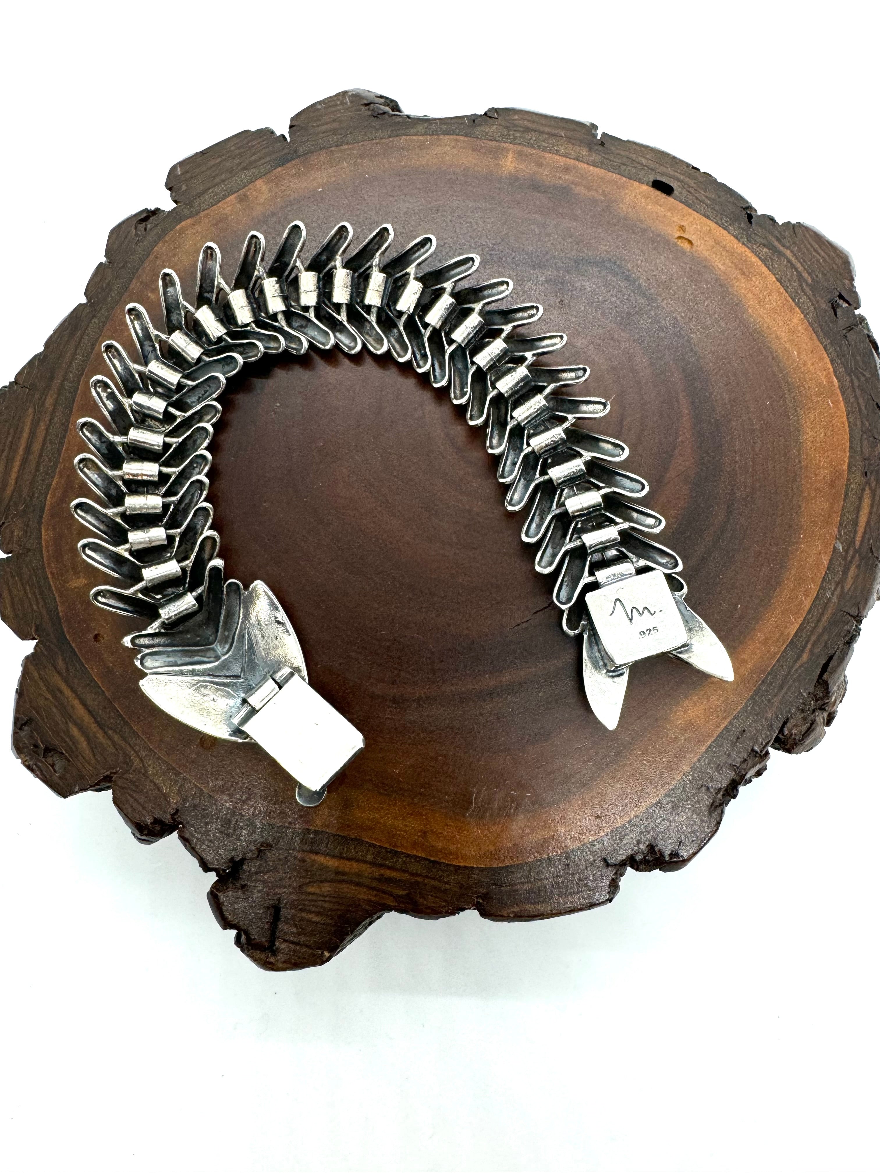 Oceans embrace fish bone bracelet