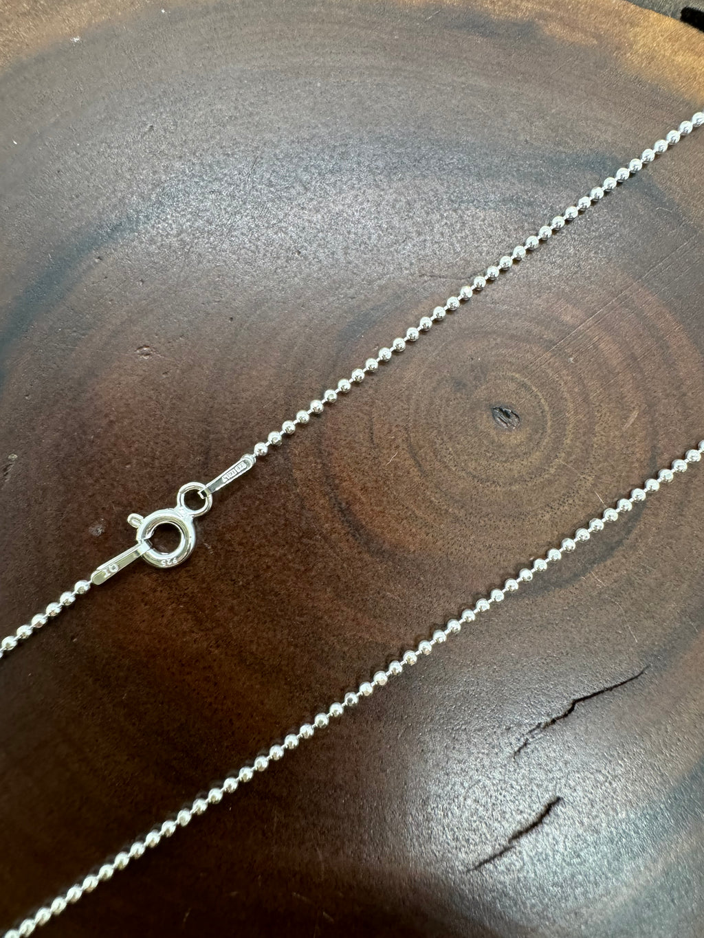 Italian sterling silver ball chain