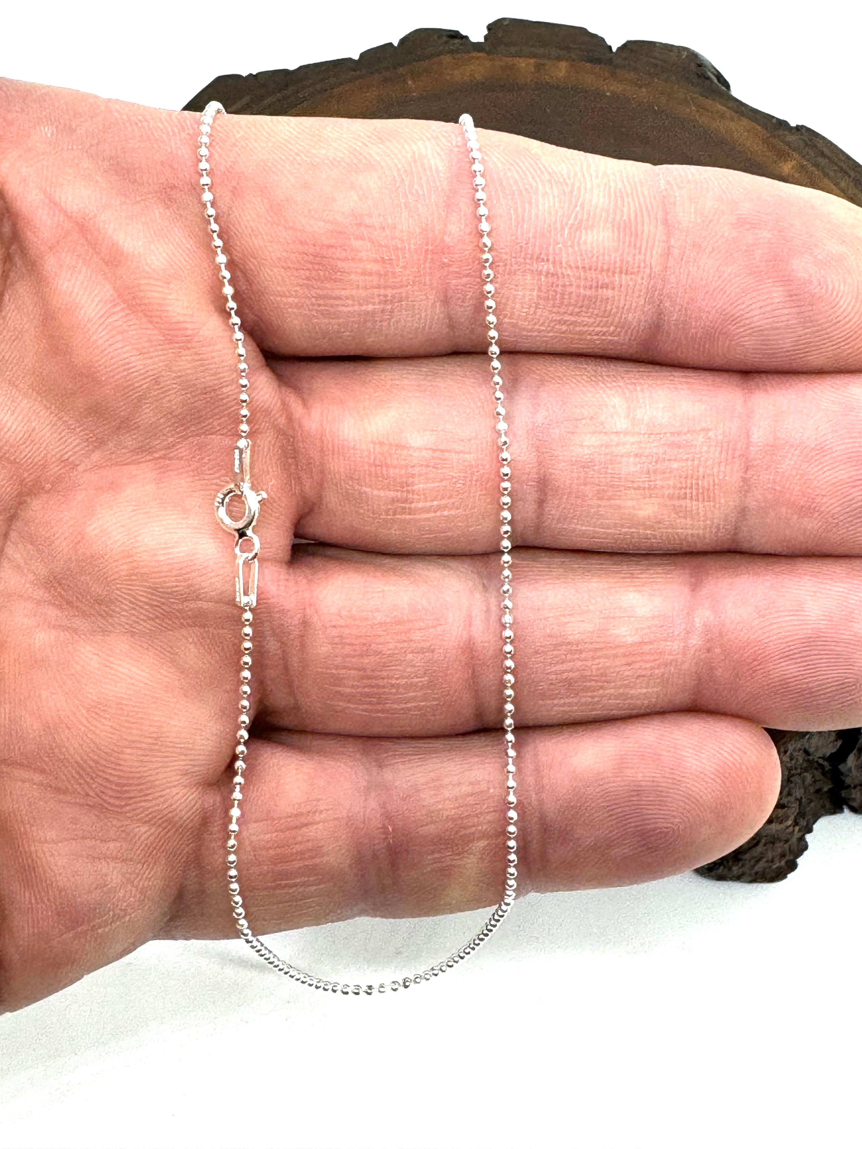 Italian sterling silver ball chain