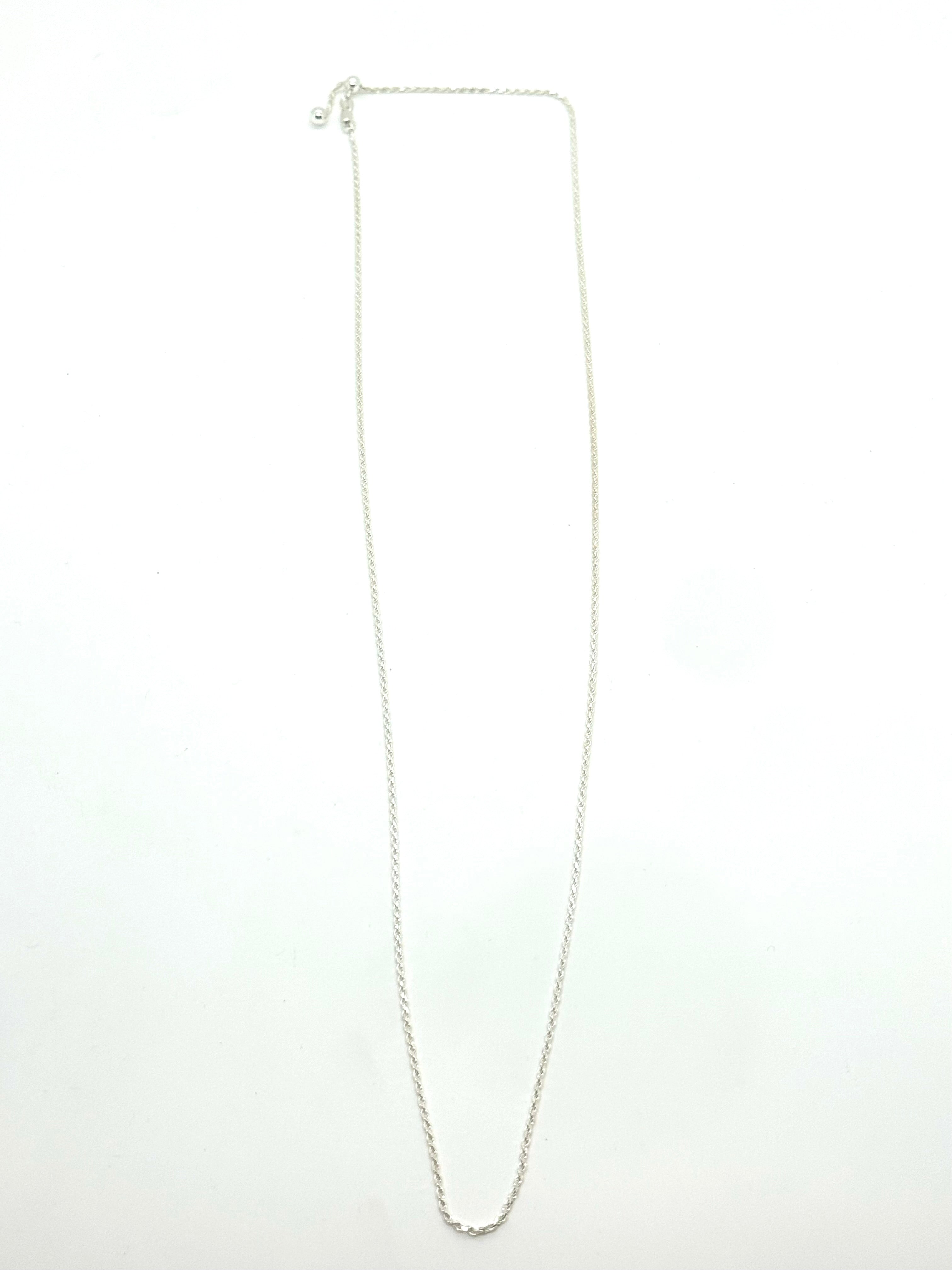 30” adjustable Italian Silver rope chain