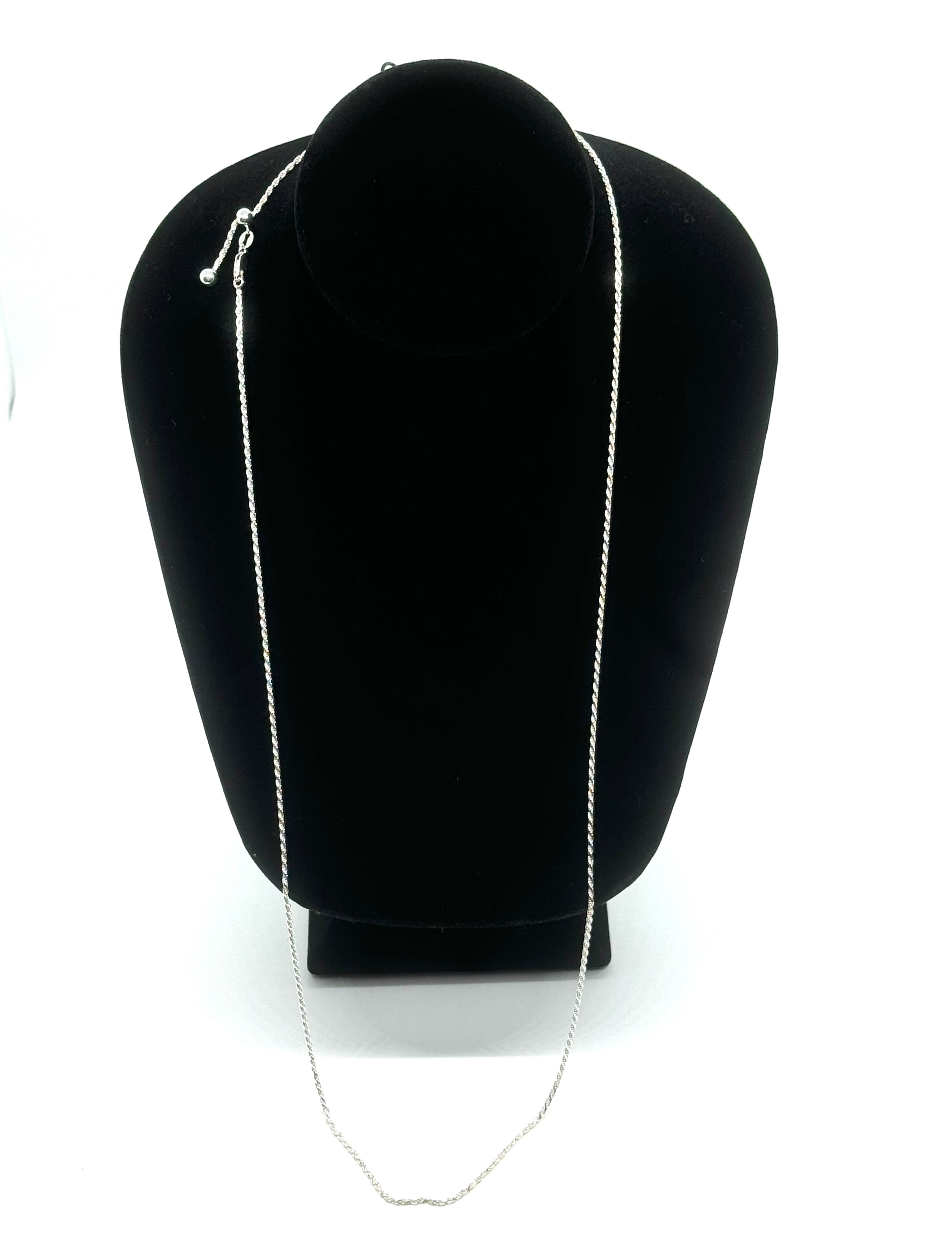 30” adjustable Italian Silver rope chain