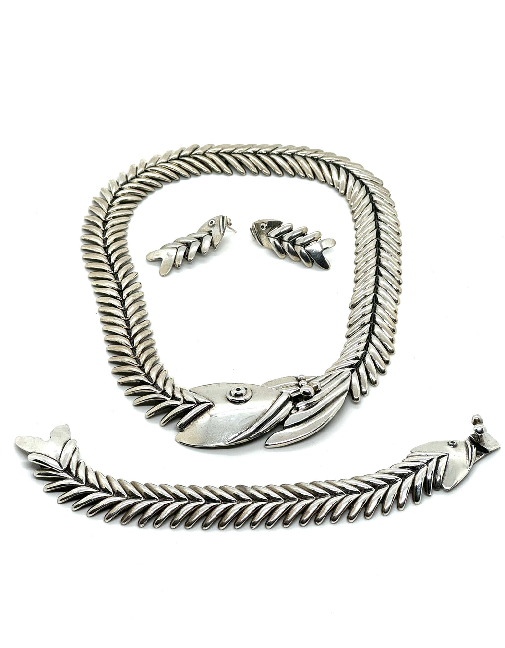 Fishbone necklace set