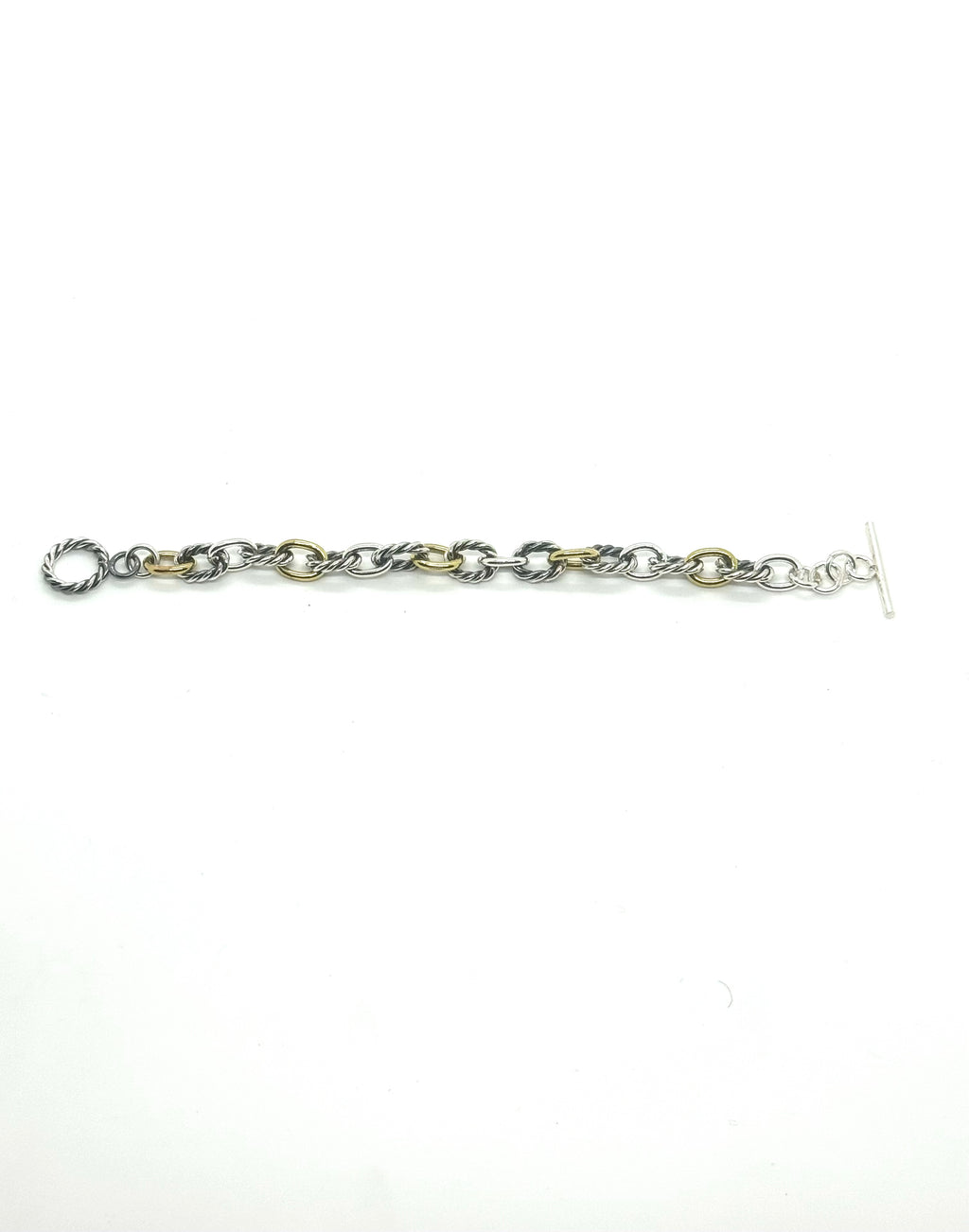 Two tone silver Link bracelet