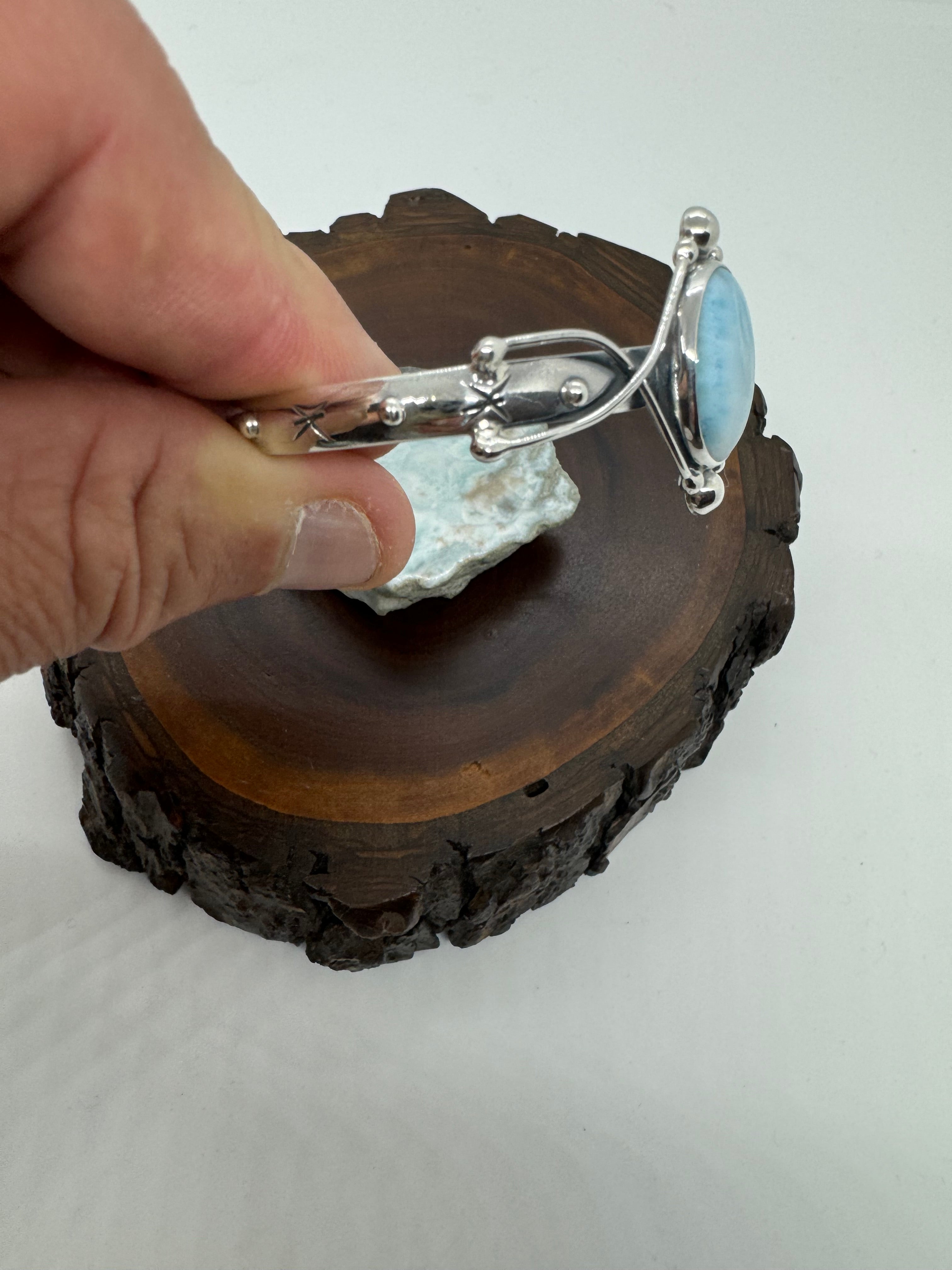 Larimar cuff bracelet