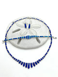 Blue fire opal necklace set