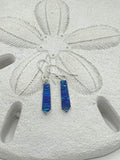 Blue fire opal earrings