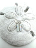 White fire opal earrings