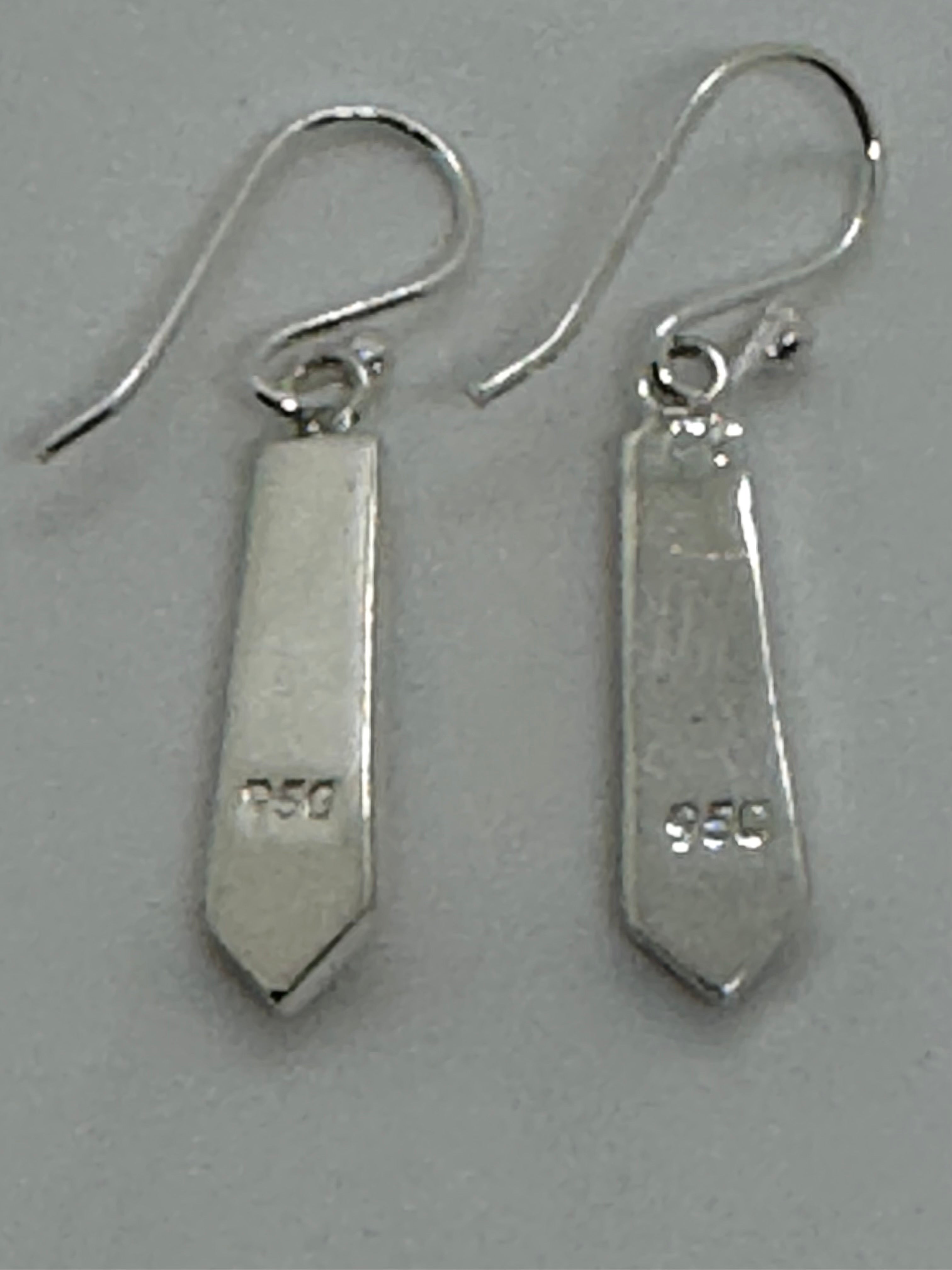 White fire opal earrings