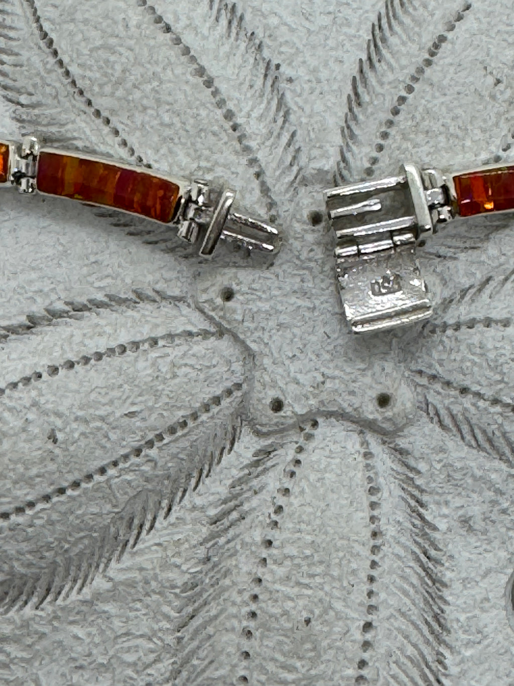 Orange fire opal necklace set