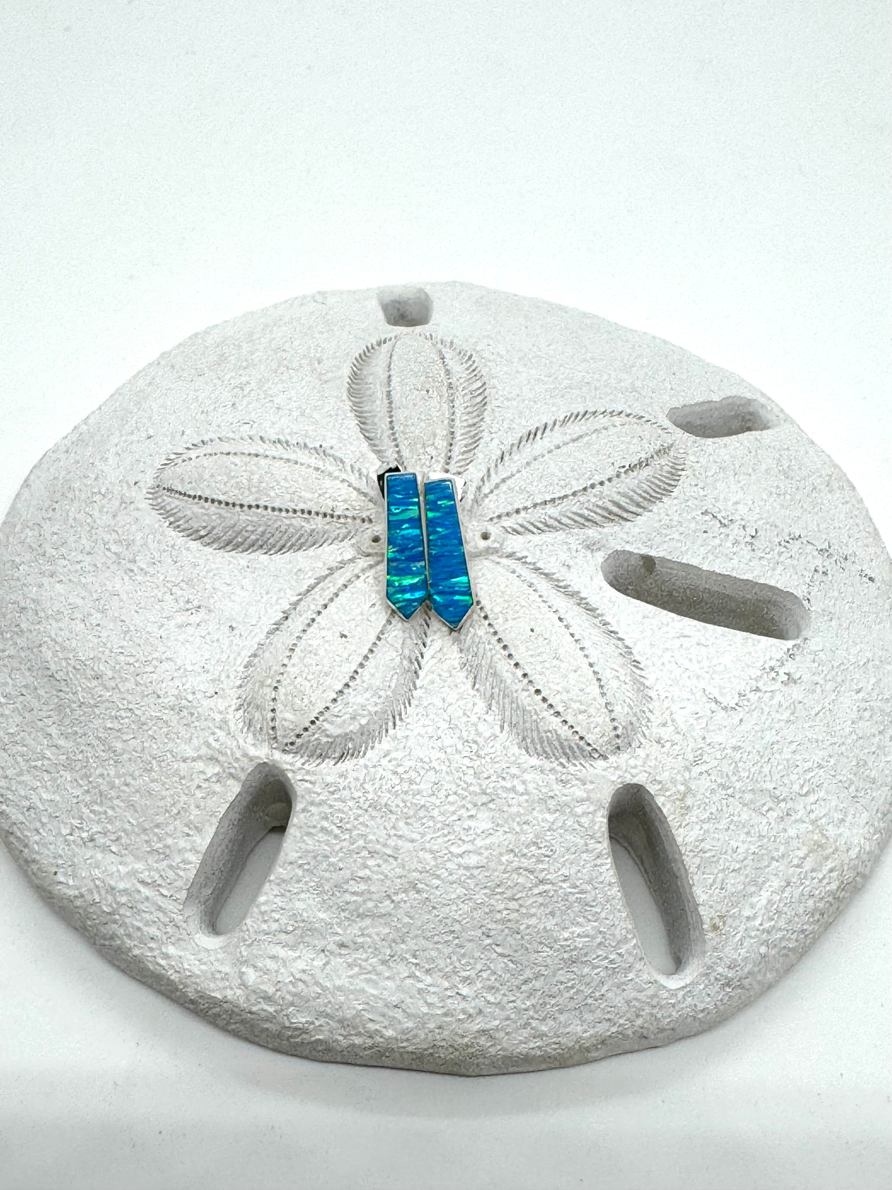 Ocean blue fire post earrings