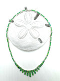 Green fire opal necklace