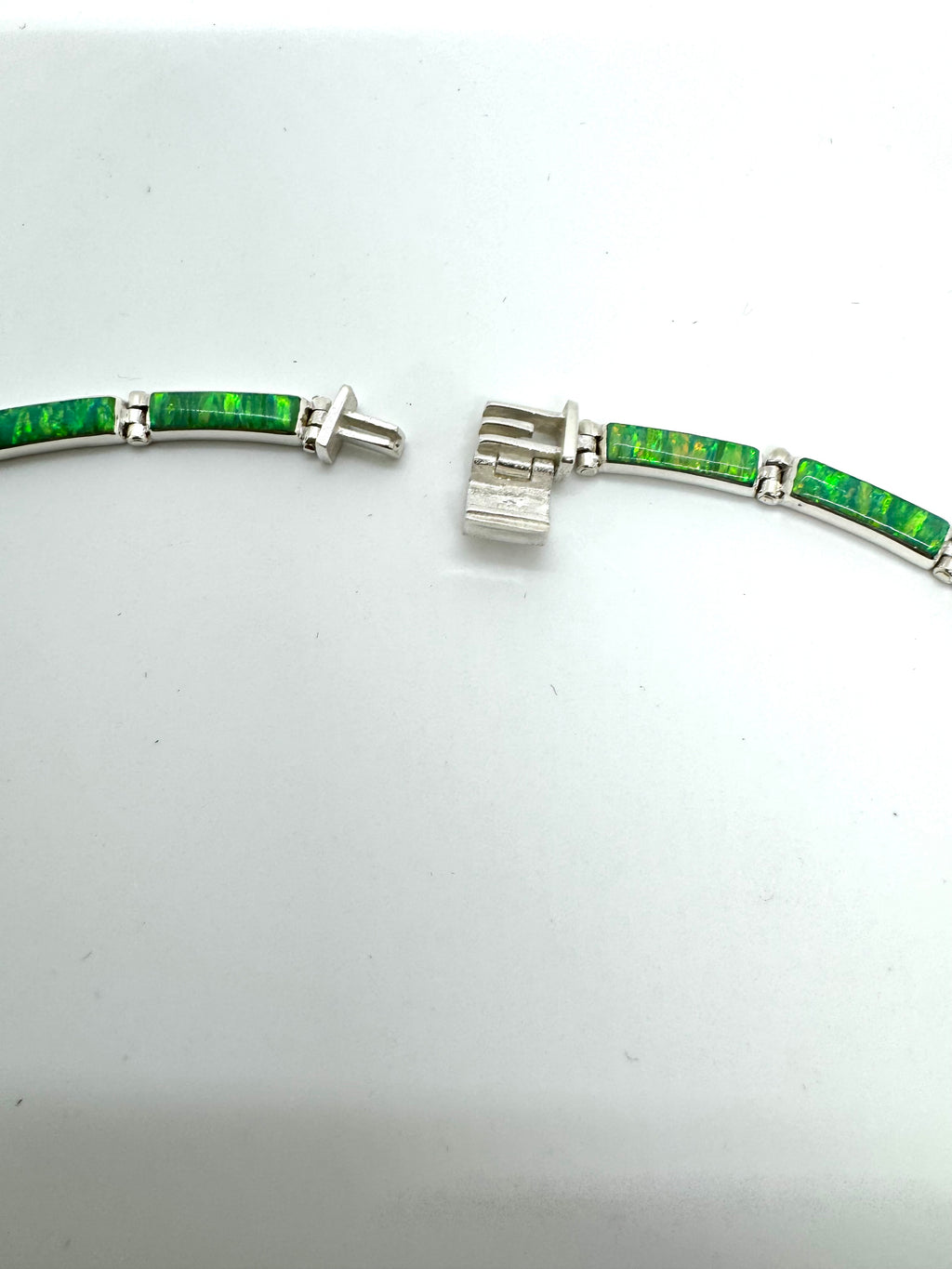 Green fire opal necklace set