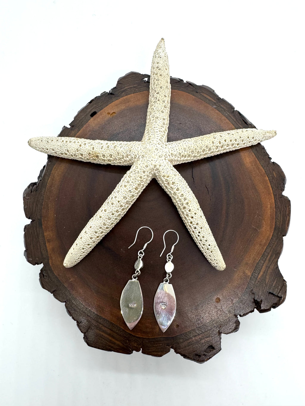 Ocean blue fire opal earrings