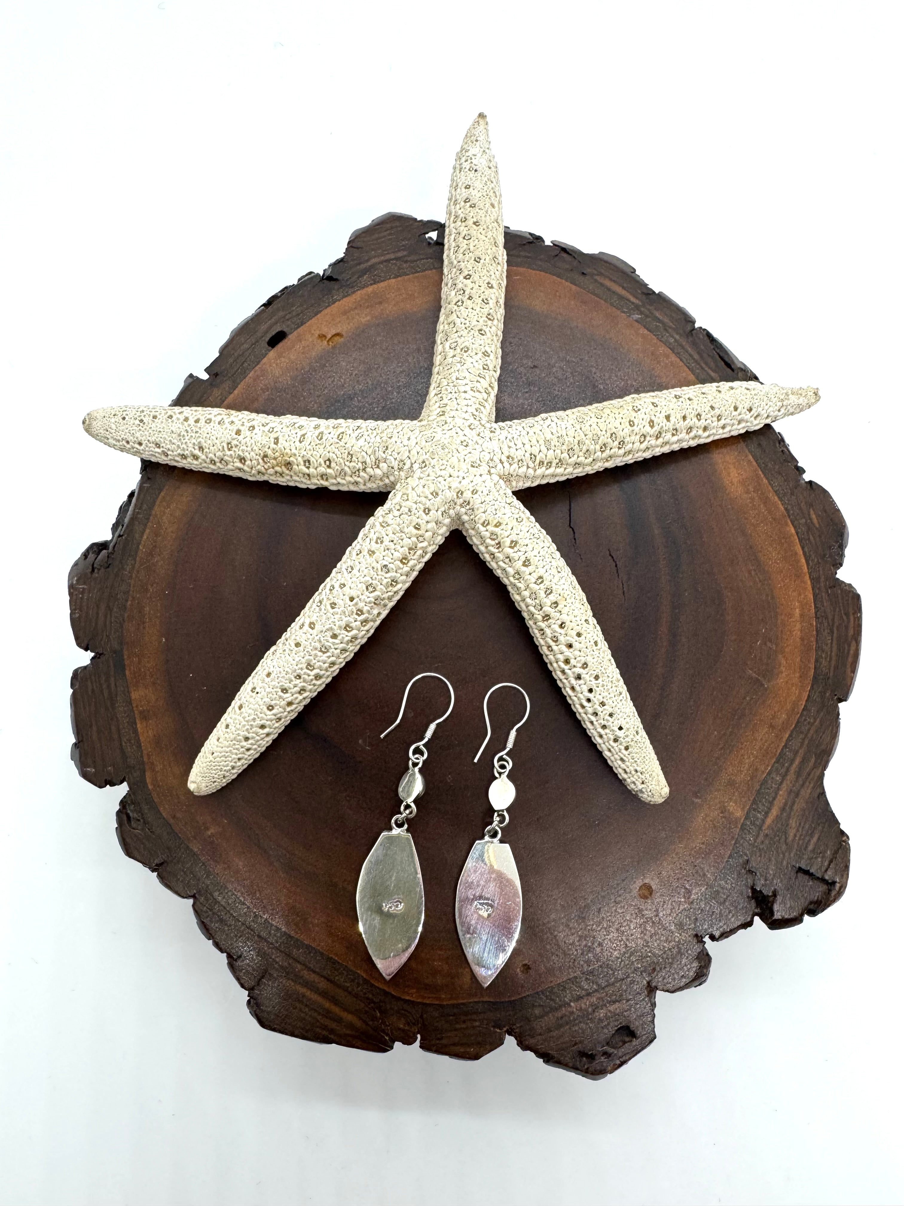 Ocean blue fire opal earrings