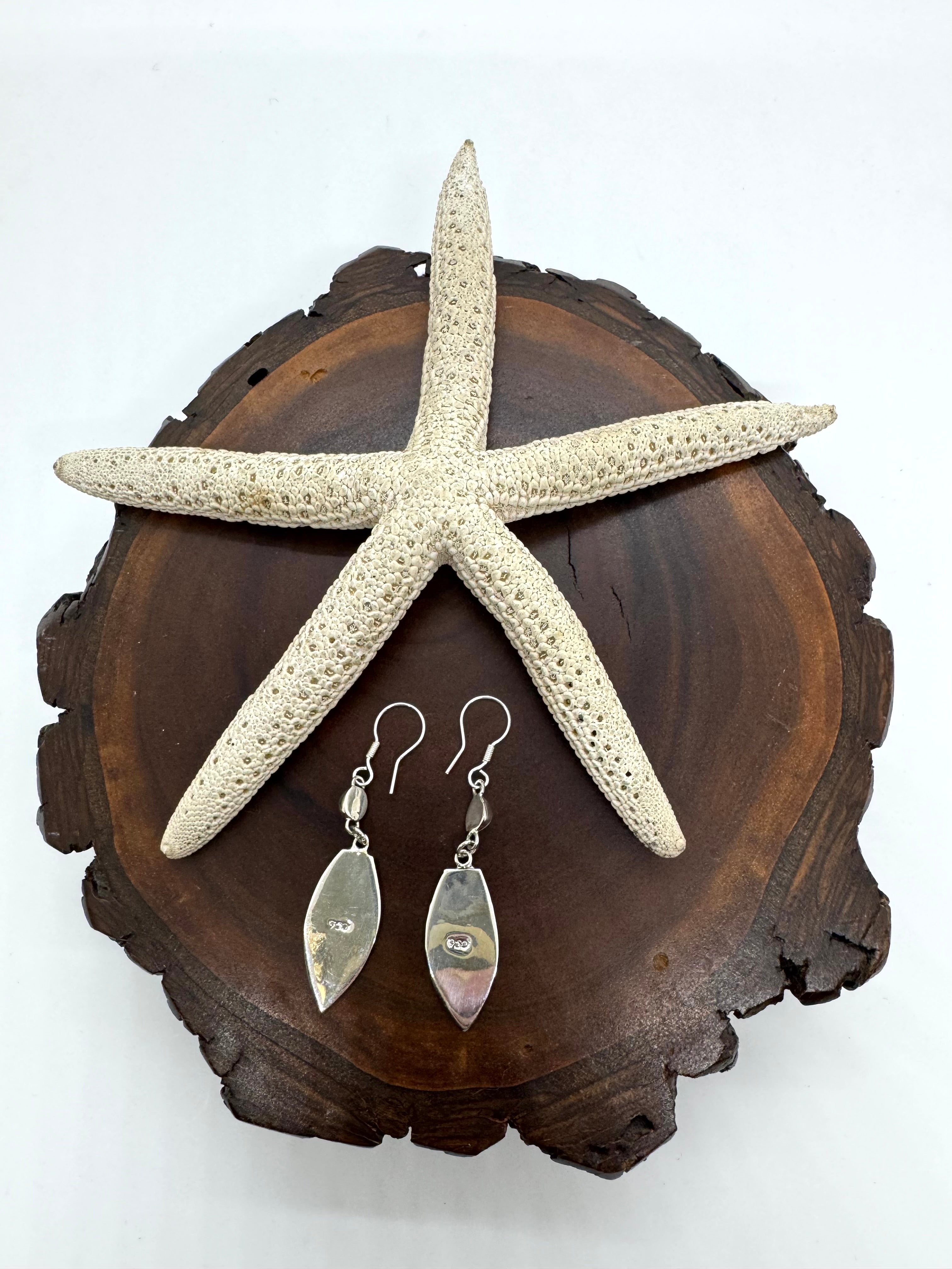 Multicolor fire opal earrings