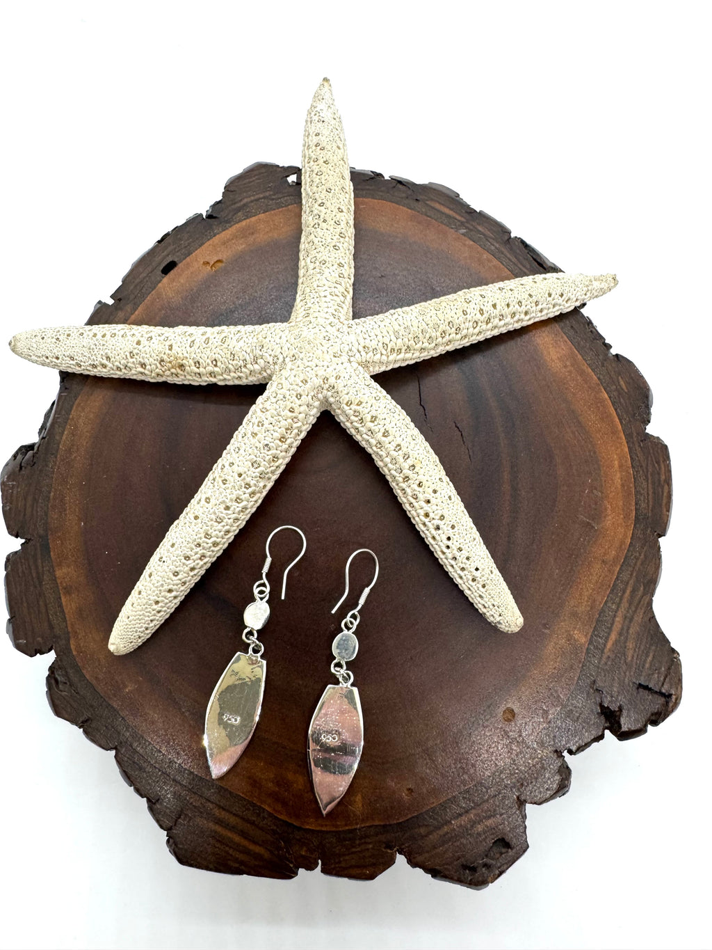 Pink fire opal earrings