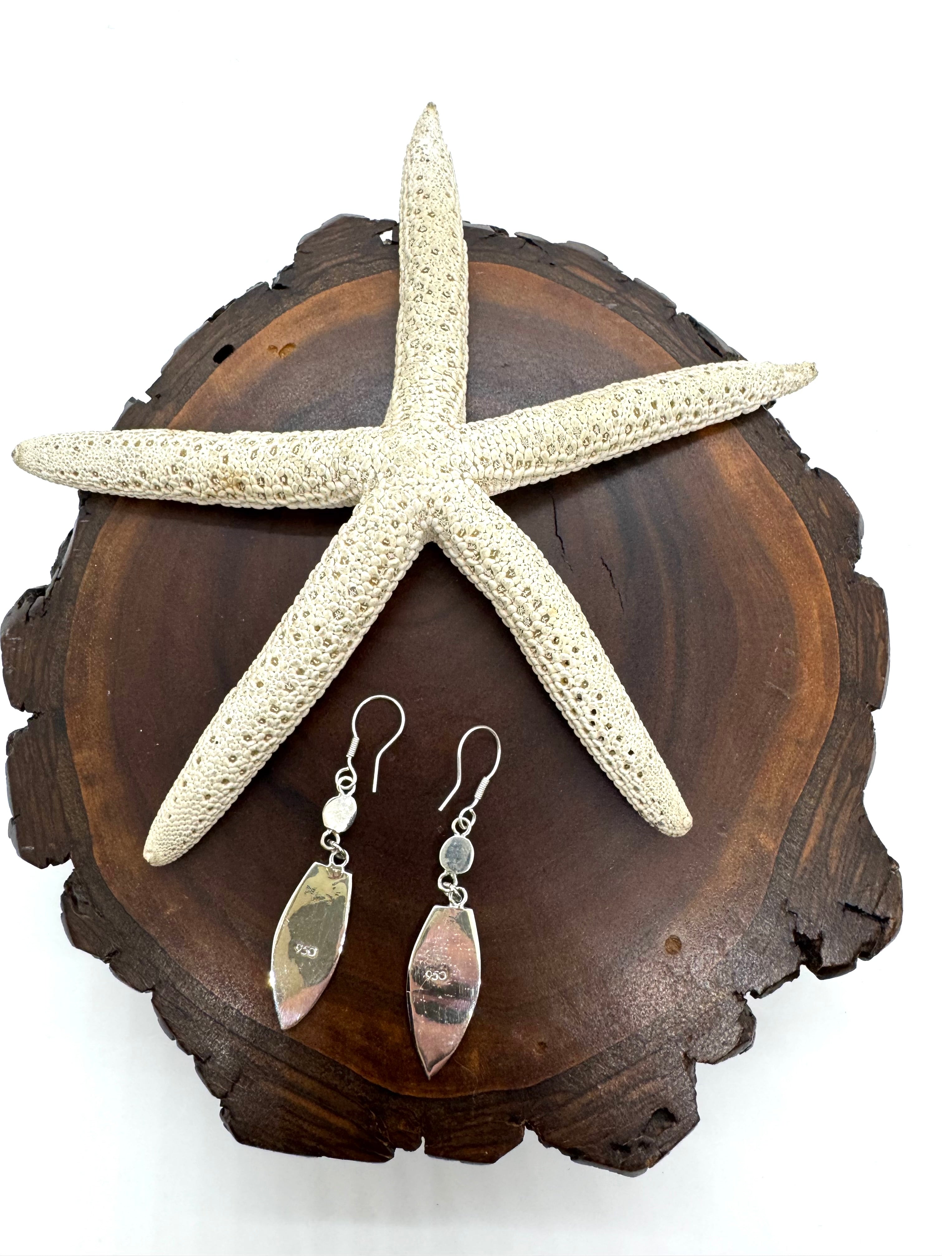 Pink fire opal earrings