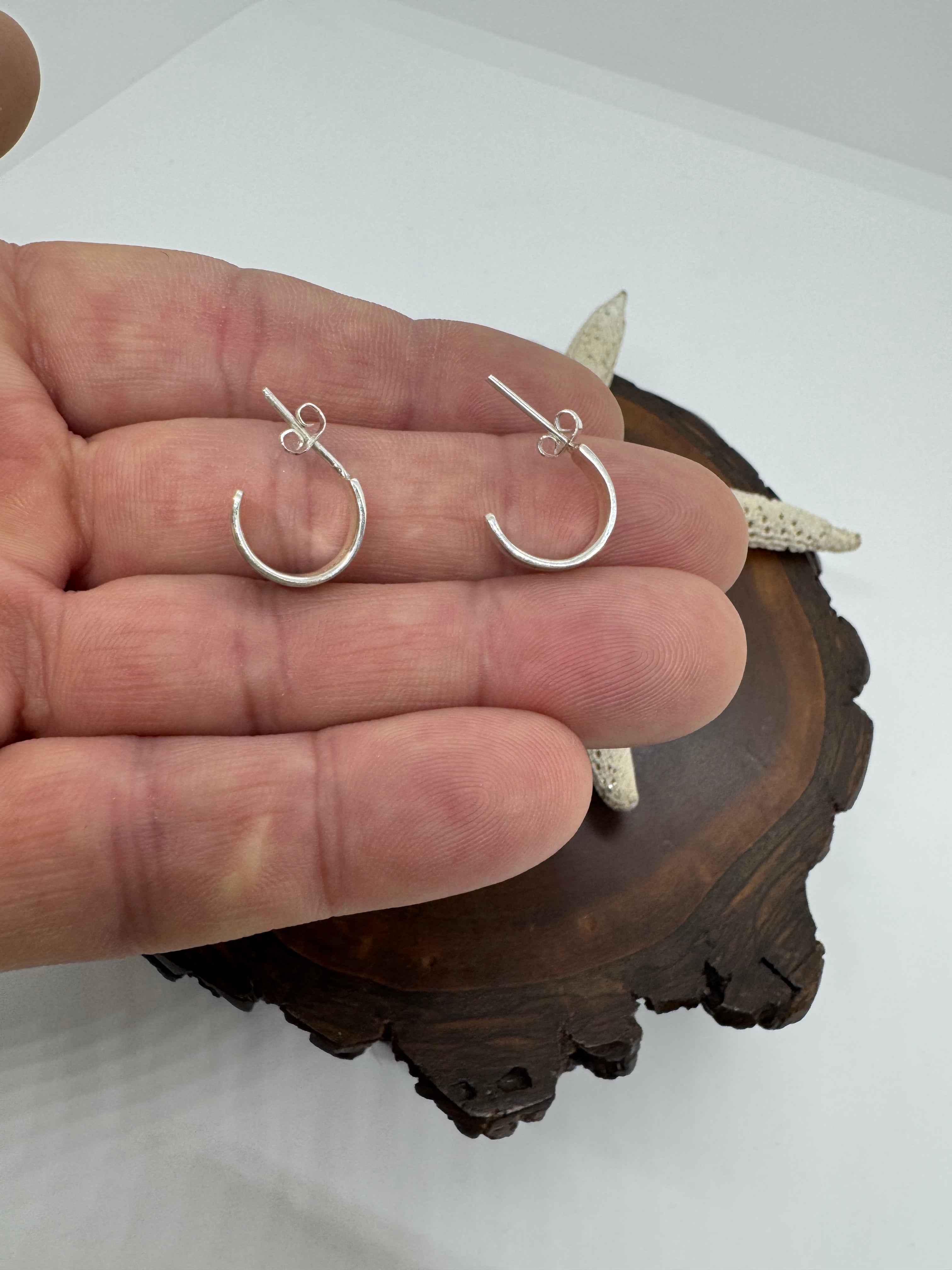 White fire opal hoop earrings