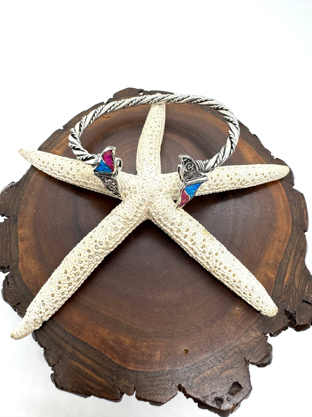 Fire opal mermaid tail bracelet