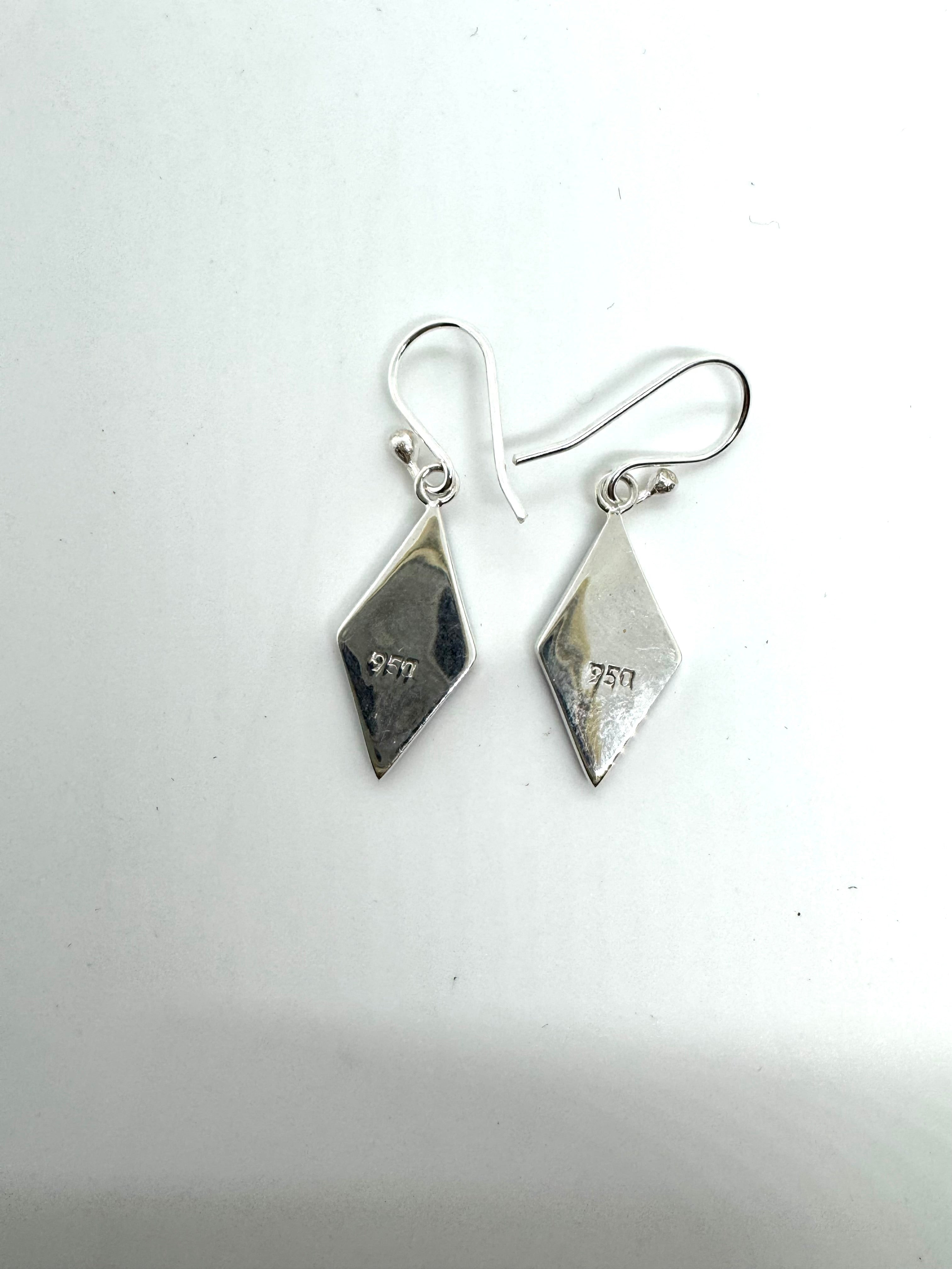 Multi color fire opal hanging earrings