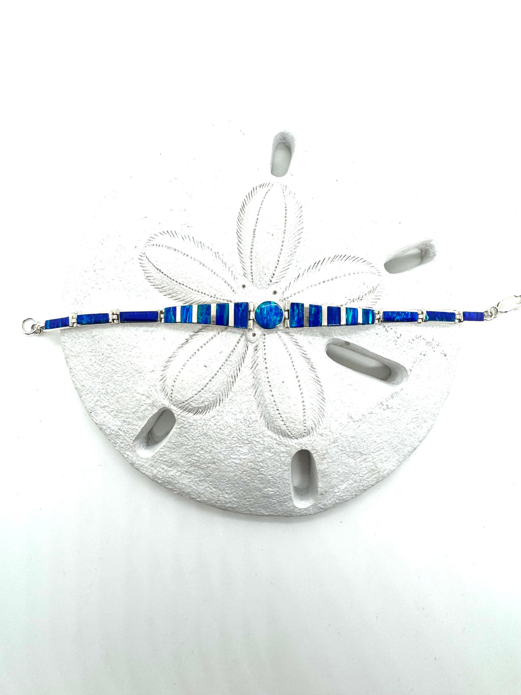 Blue fire opal bracelet