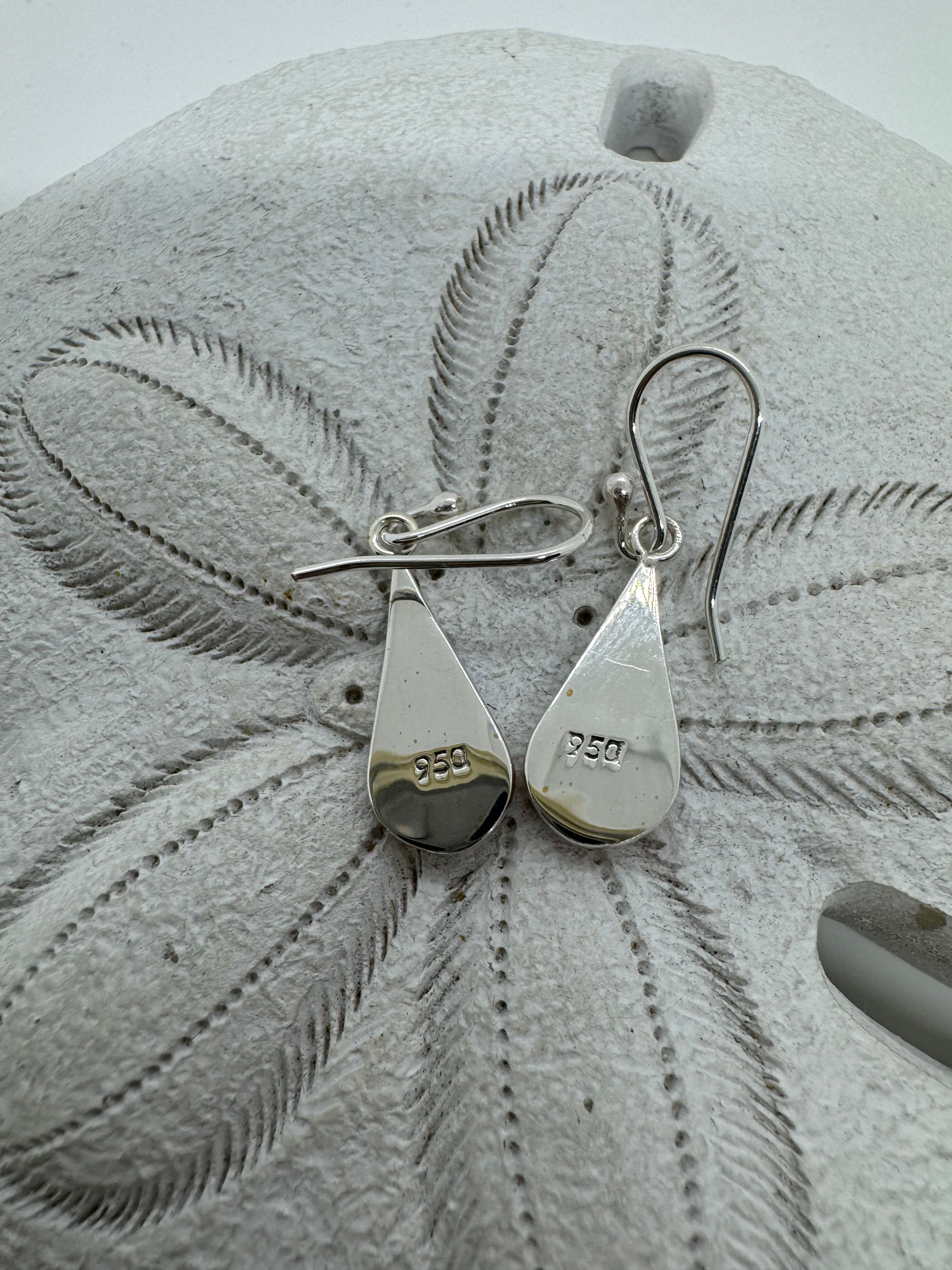 Multicolored fire opal hanging earrings