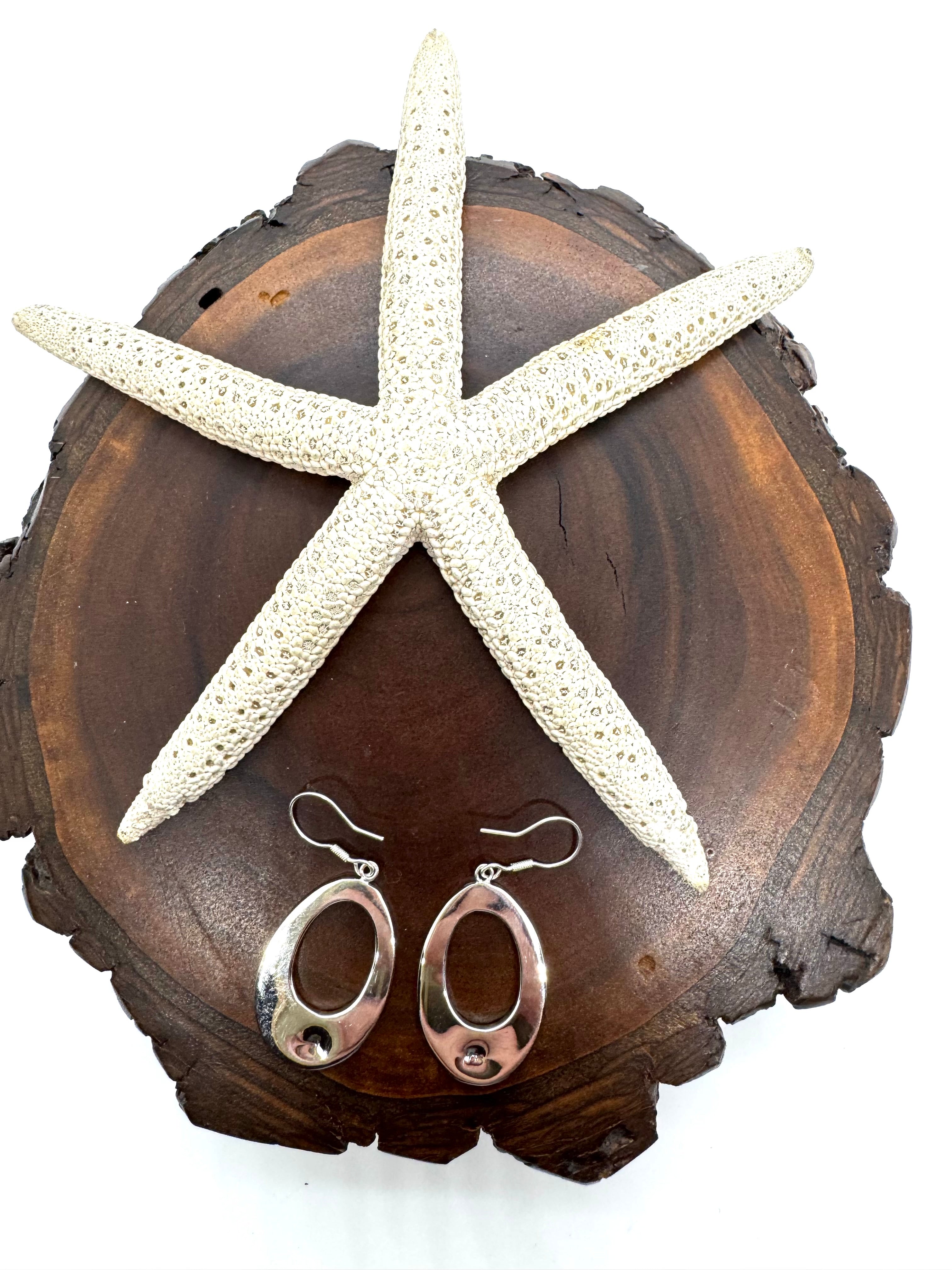 Orange fire opal hanging earrings