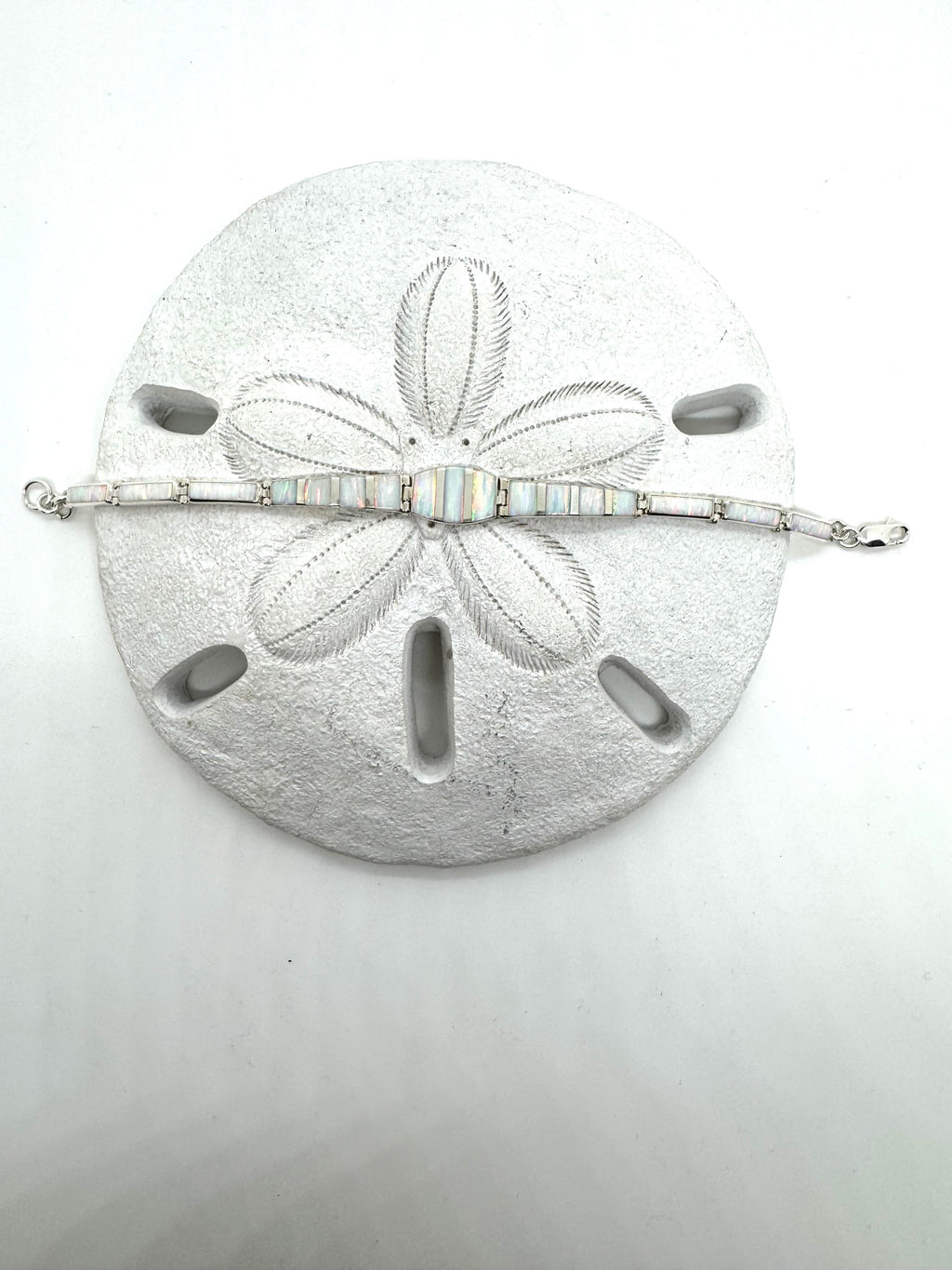 White fire opal bracelet