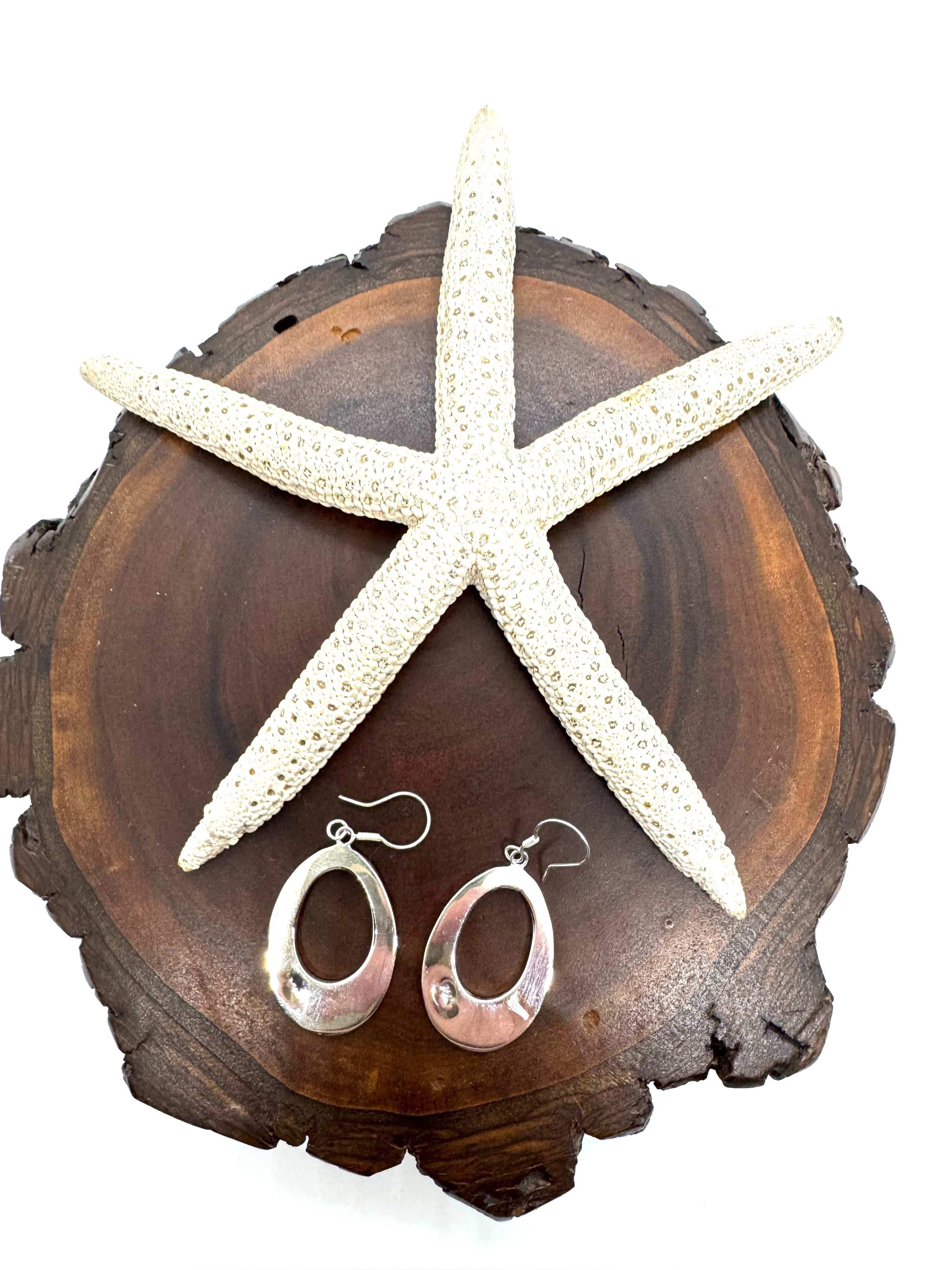 Ocean blue fire Opal hanging earrings