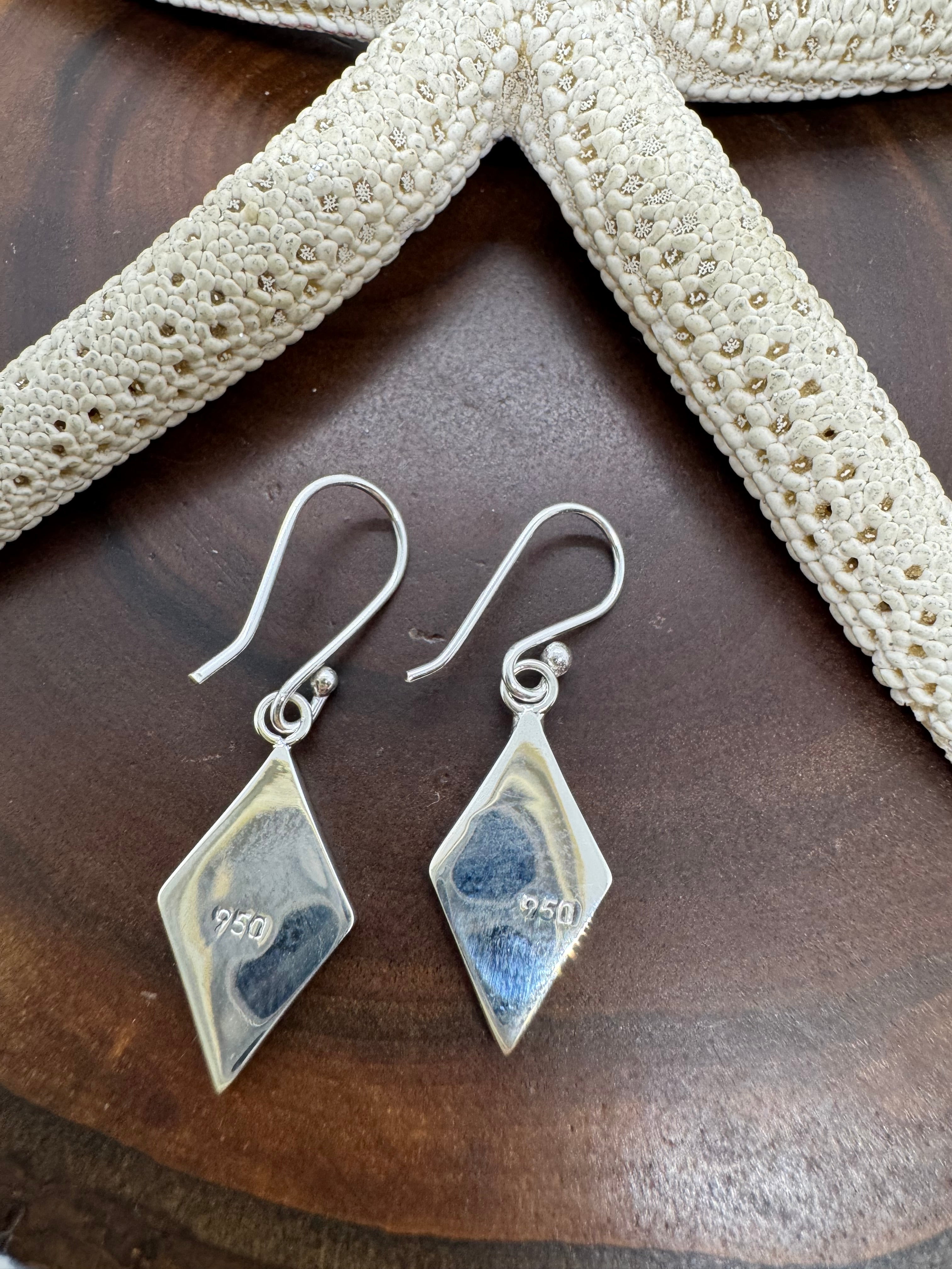 Multicolored fire opal hanging earrings