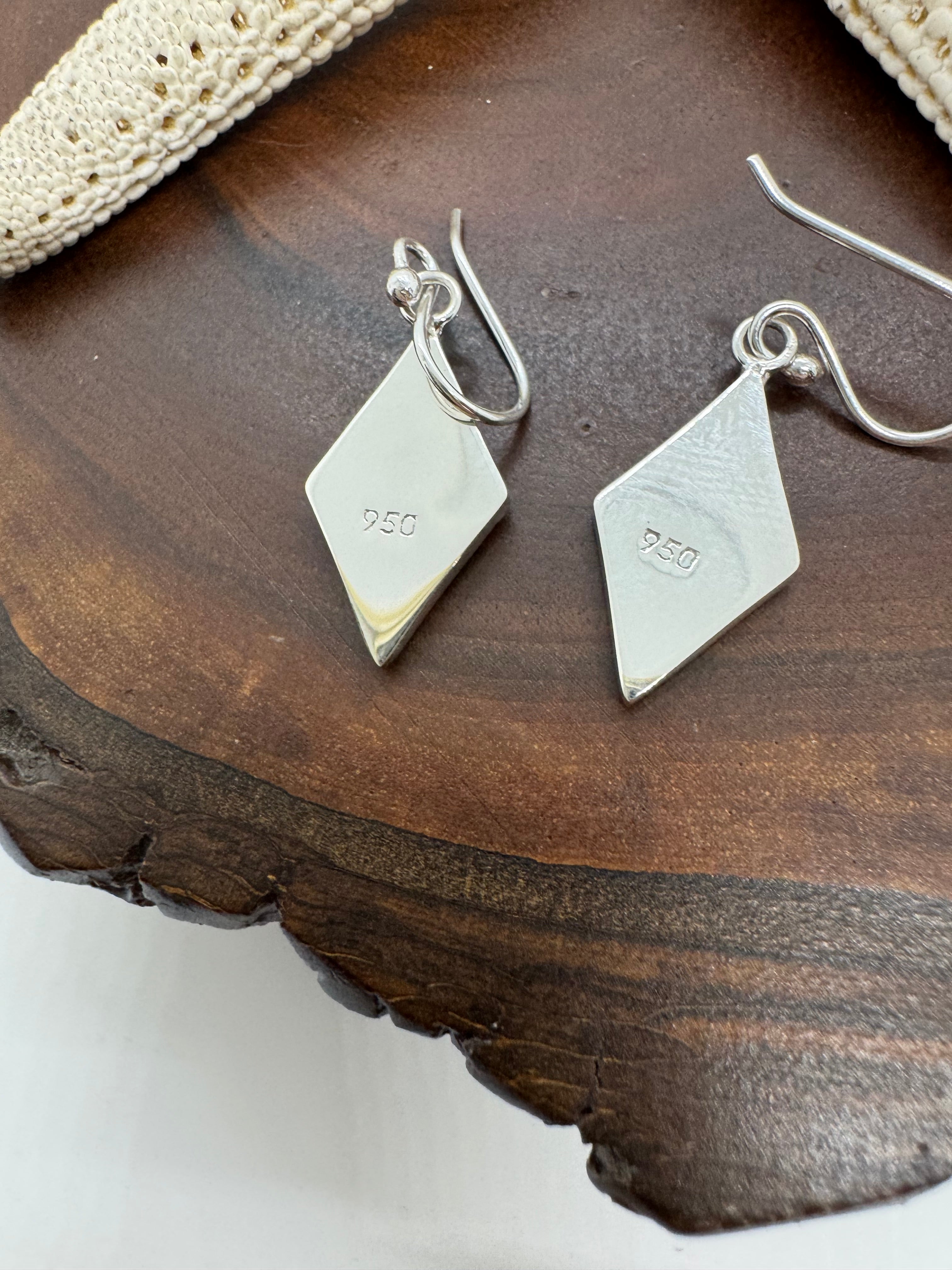 Multicolored fire opal hanging earrings